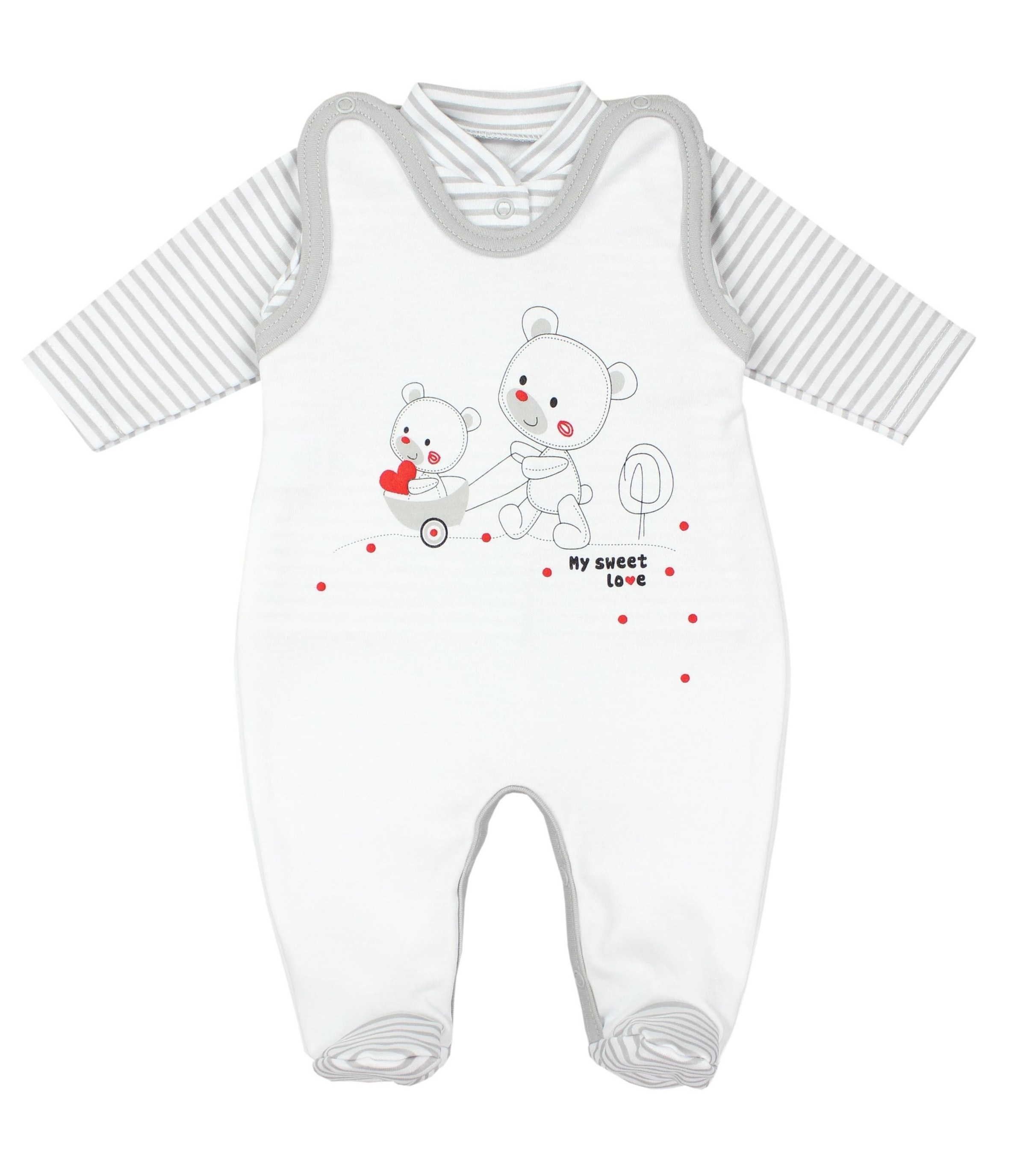 TupTam Strampler »Set Baby Unisex Strampler-Set mit Aufdruck Spruch 2-tlg«