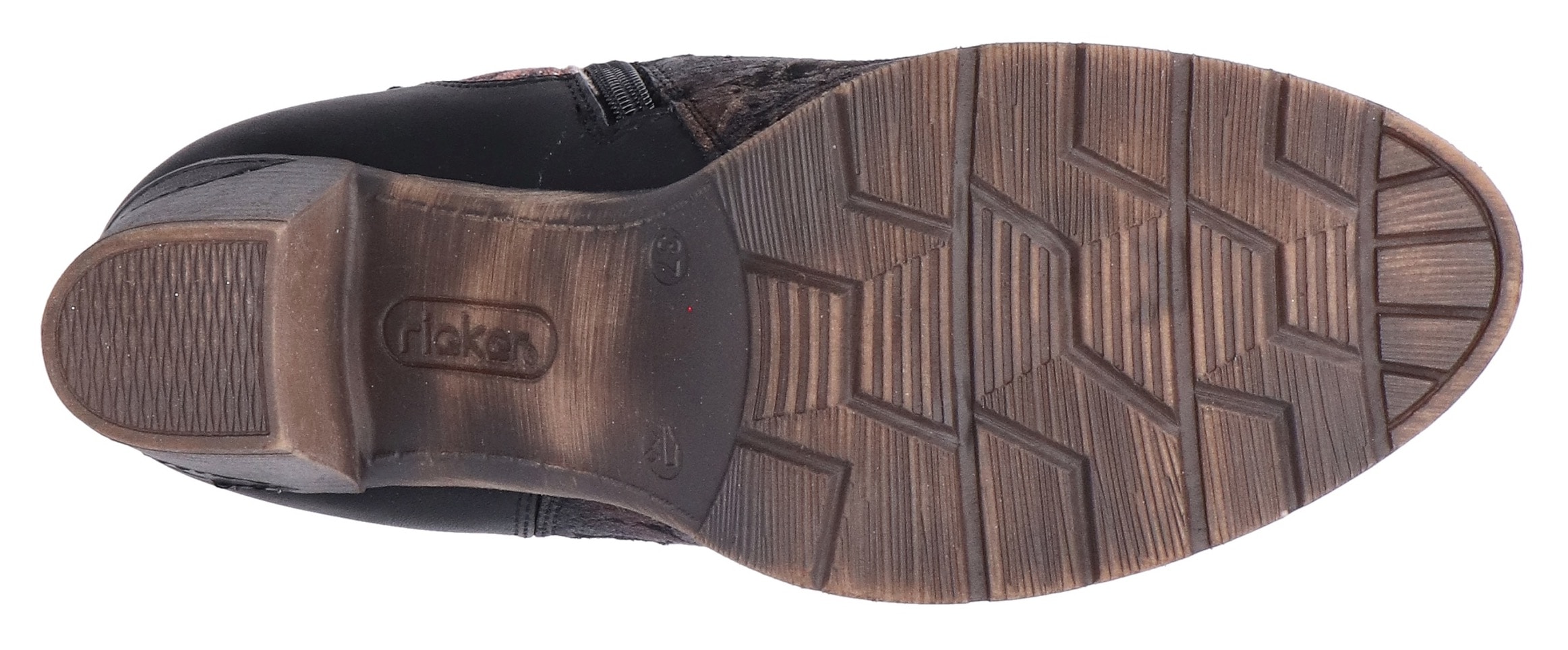 Rieker Stiefelette, Trachtenstiefelette, Festtagsstiefelette, Blockabsatz, mit Warmfutter