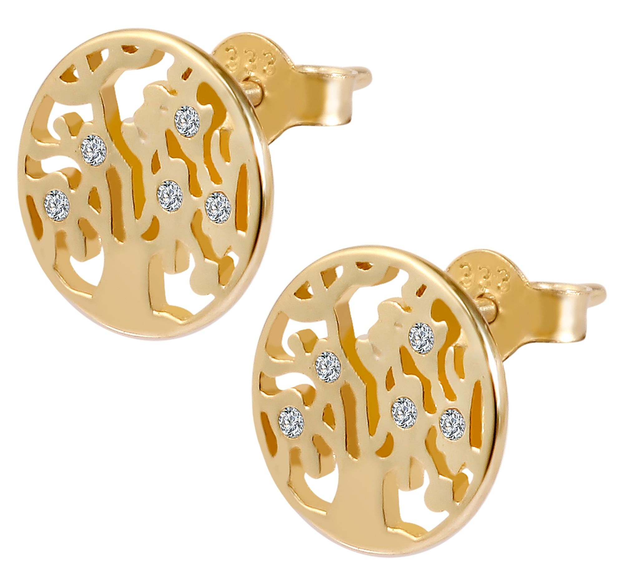 Adelia´s Paar Ohrhänger »Damen Ohrringe – Ohrstecker aus 333 Gold mit Zirkonia« Perfekt zum Verschenken an besondere Menschen