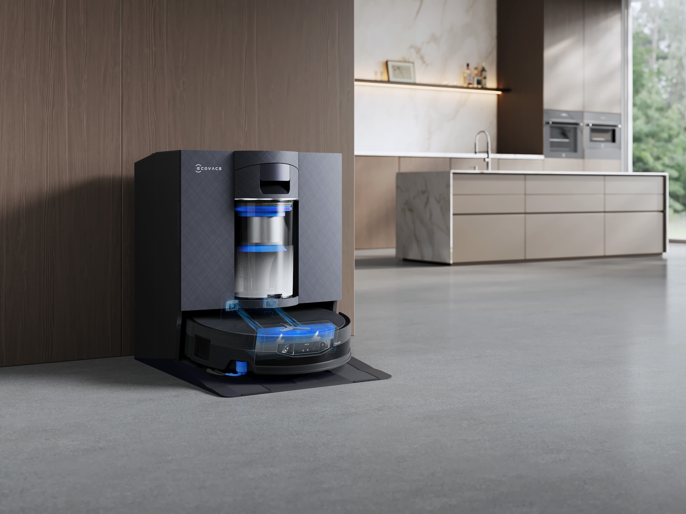 ECOVACS Nass-Trocken-Saugroboter »DEEBOT X11S OmniCyclone Care Kit, All-in-One Station (beutellos)« 30.000 Pa + 16 L/s (Luftstrom), 27cm Wischrolle, Care Kit