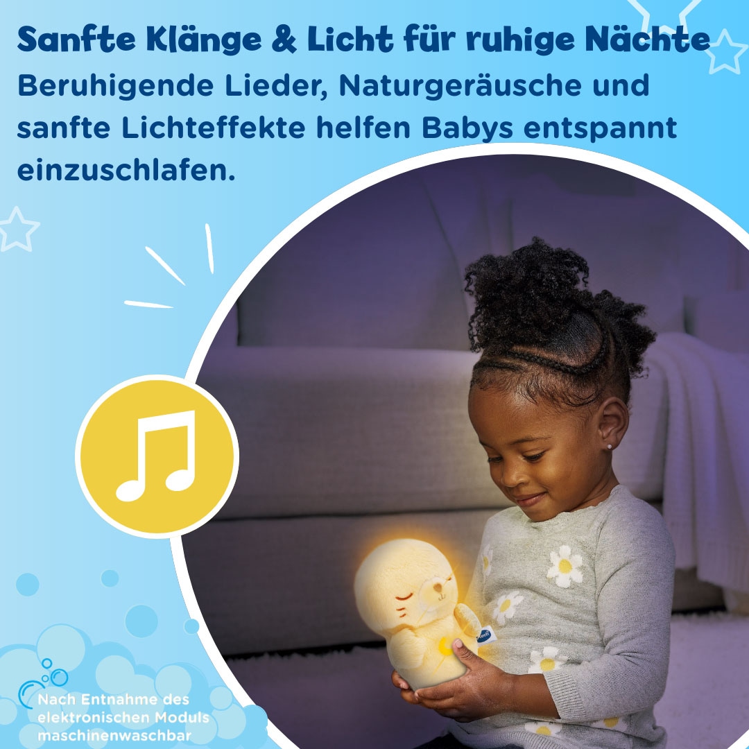 Vtech® Plüschfigur »Vtech Baby, Kuschel-Robbi« Einschlafhilfe mit Naturgeräuschen und klassischer Musik