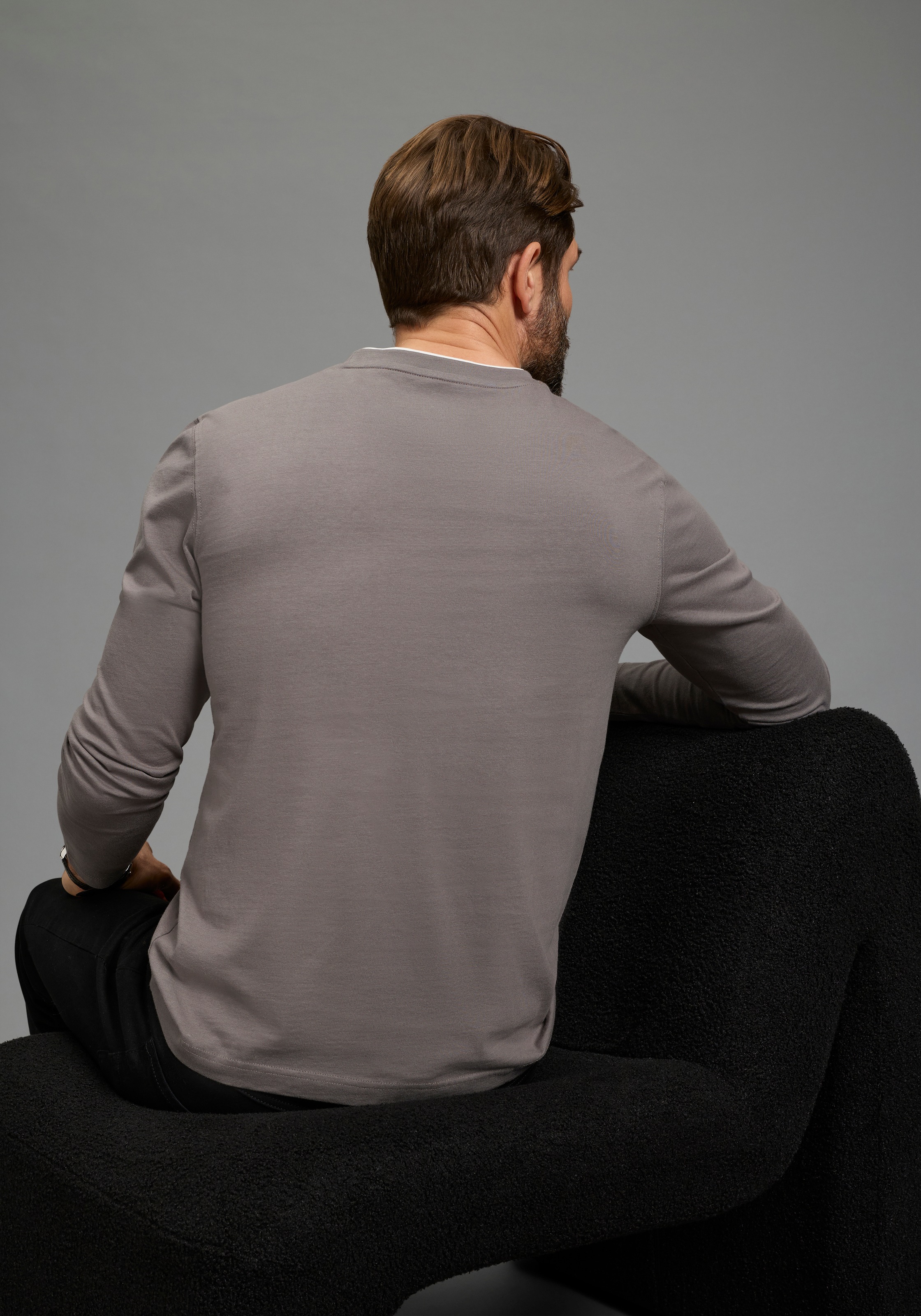 Mans World Langarmshirt "neue Farbe" Langarm, bedruckt, Rundhalsausschnitt, günstig online kaufen