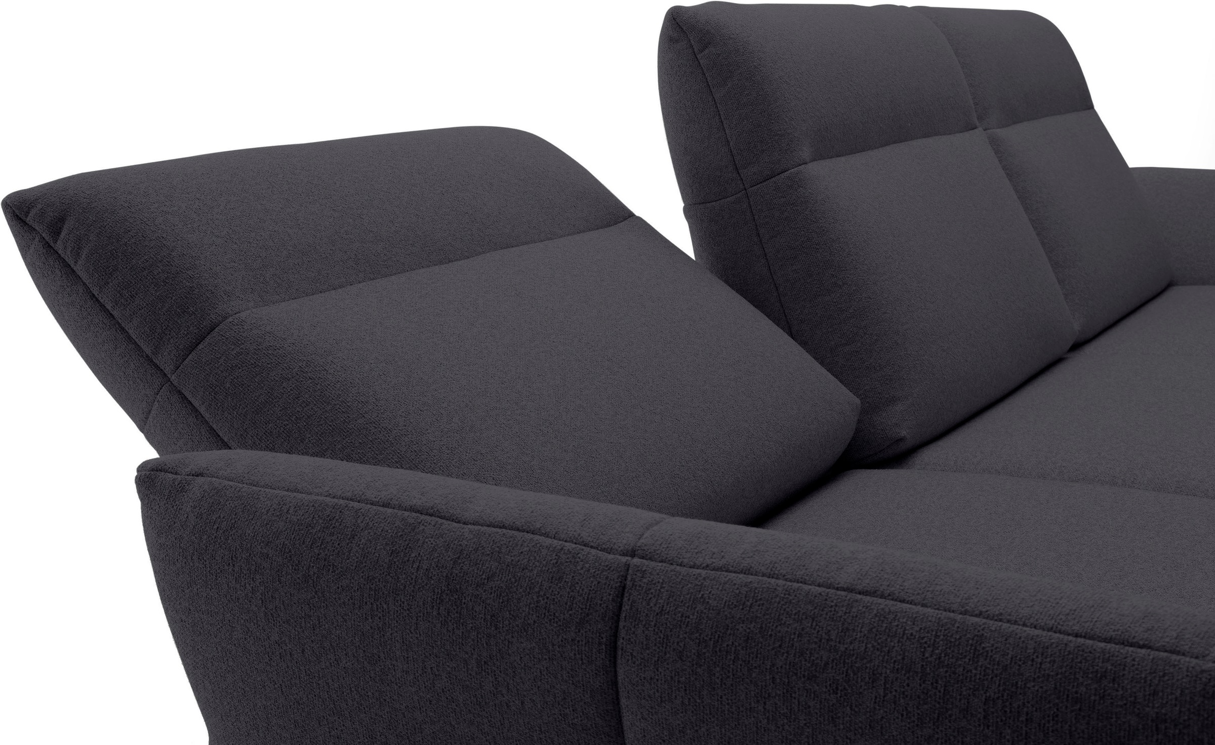 Creation BY ROLF BENZ Ecksofa »CR.460«, Sockel in Eiche, Alugussfüße in umbragrau, Breite 298 cm