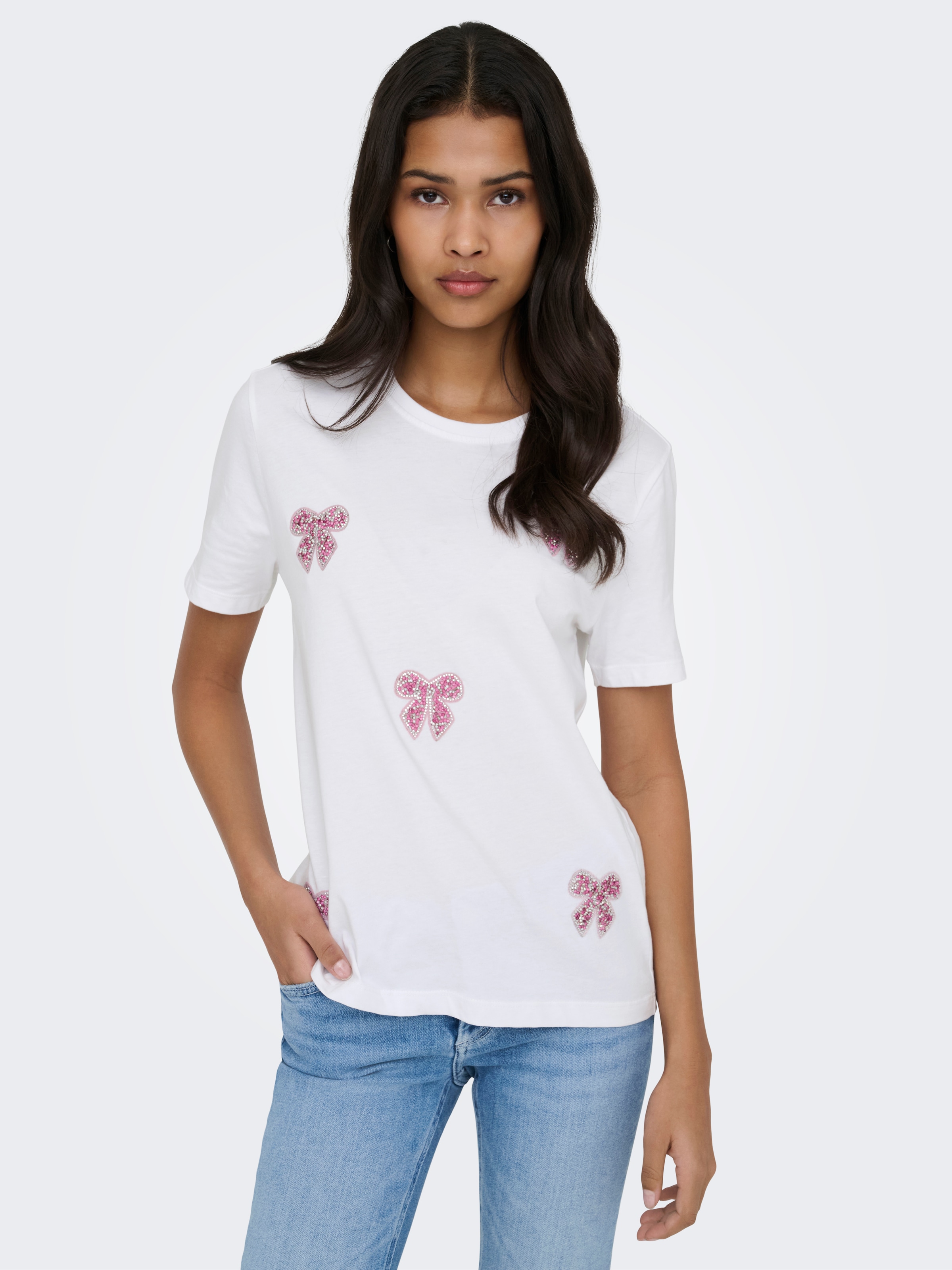 ONLY Kurzarmshirt "ONLKITA REG S/S PRINT TOP NOOS" günstig online kaufen