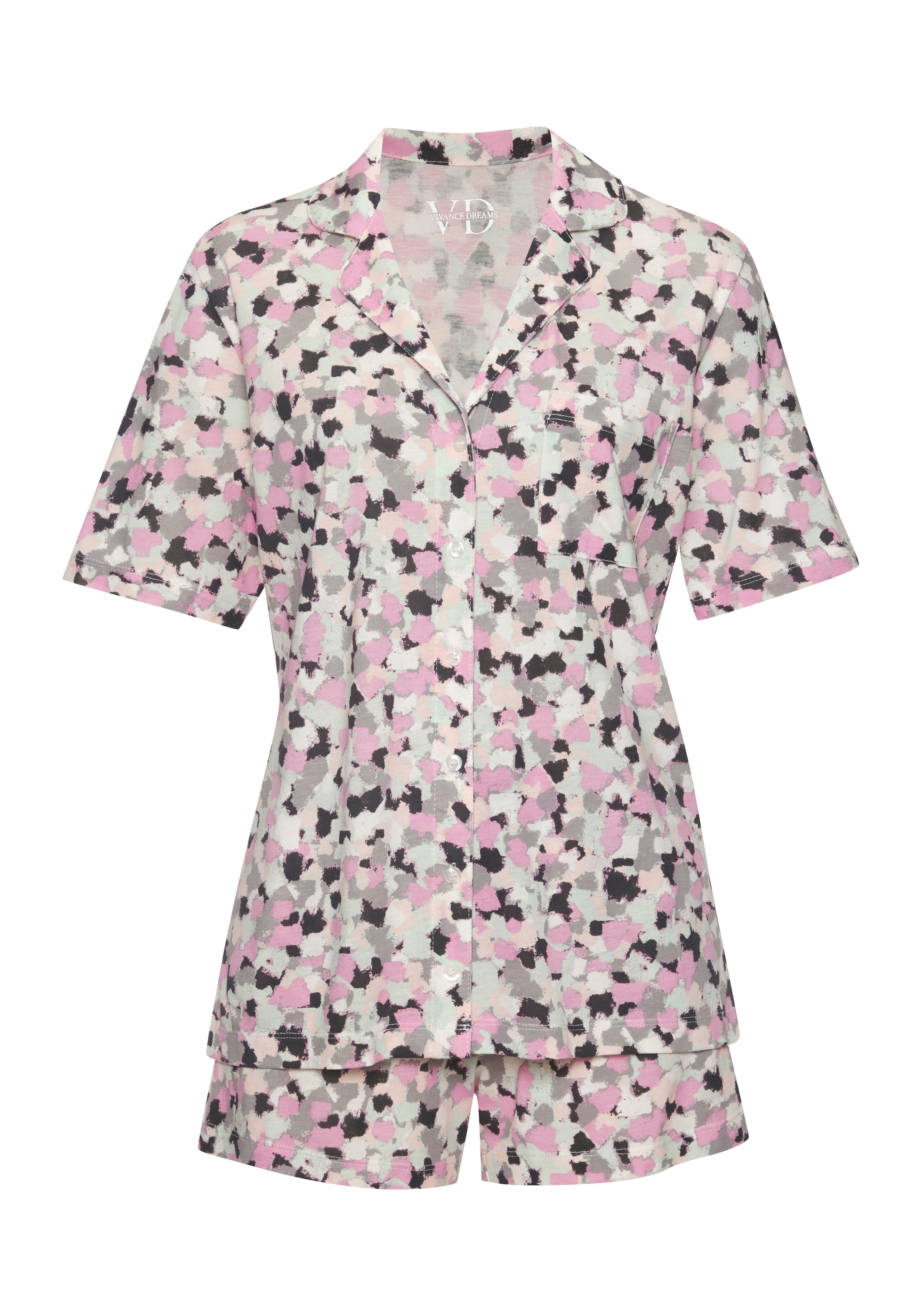 Vivance Dreams Shorty, (2 tlg.), mit Aquarell-Muster