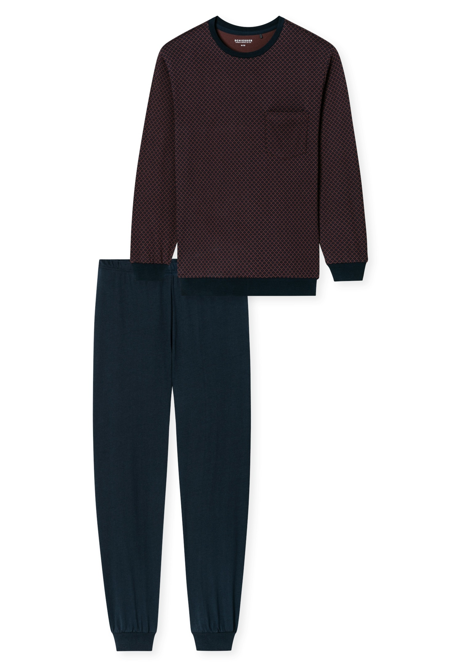 Schiesser Schlafanzug "Comfort Essentials" 2 tlg. mit angenehmen Bündchen günstig online kaufen