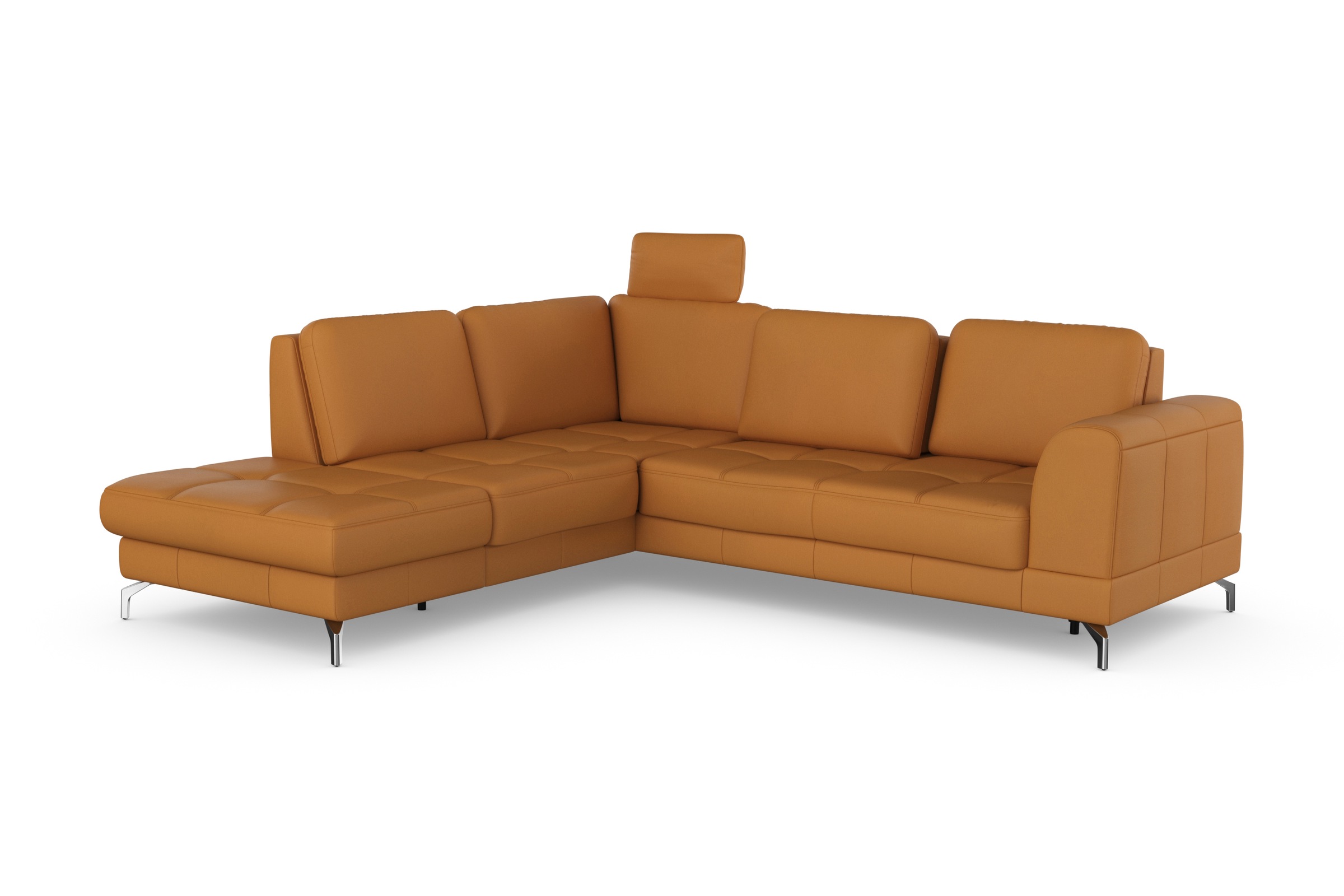 sit&more Ecksofa »Bendigo L-Form«, inklusive Sitztiefenverstellung, Bodenfreiheit 12 cm, in 2 Fußfarben