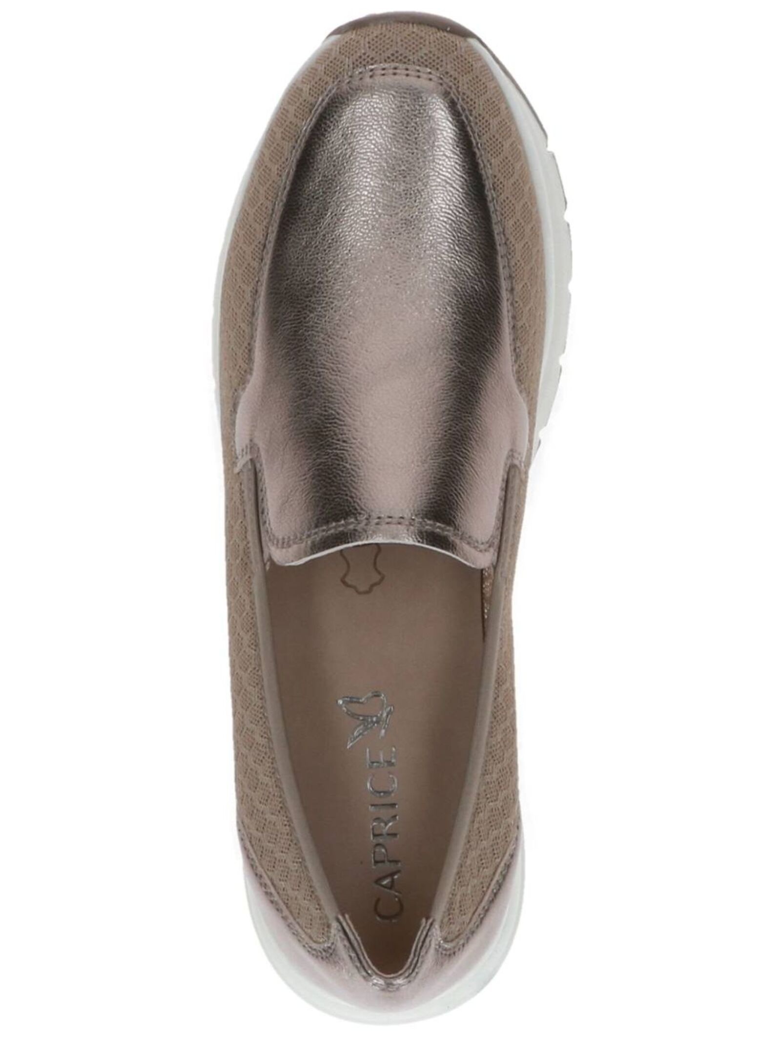 Slipper CAPRICE "Caprice Slipper Leder/Textil", Damen, Gr. 40, taupe, Leder, Textil, Schuhe Slipper 2