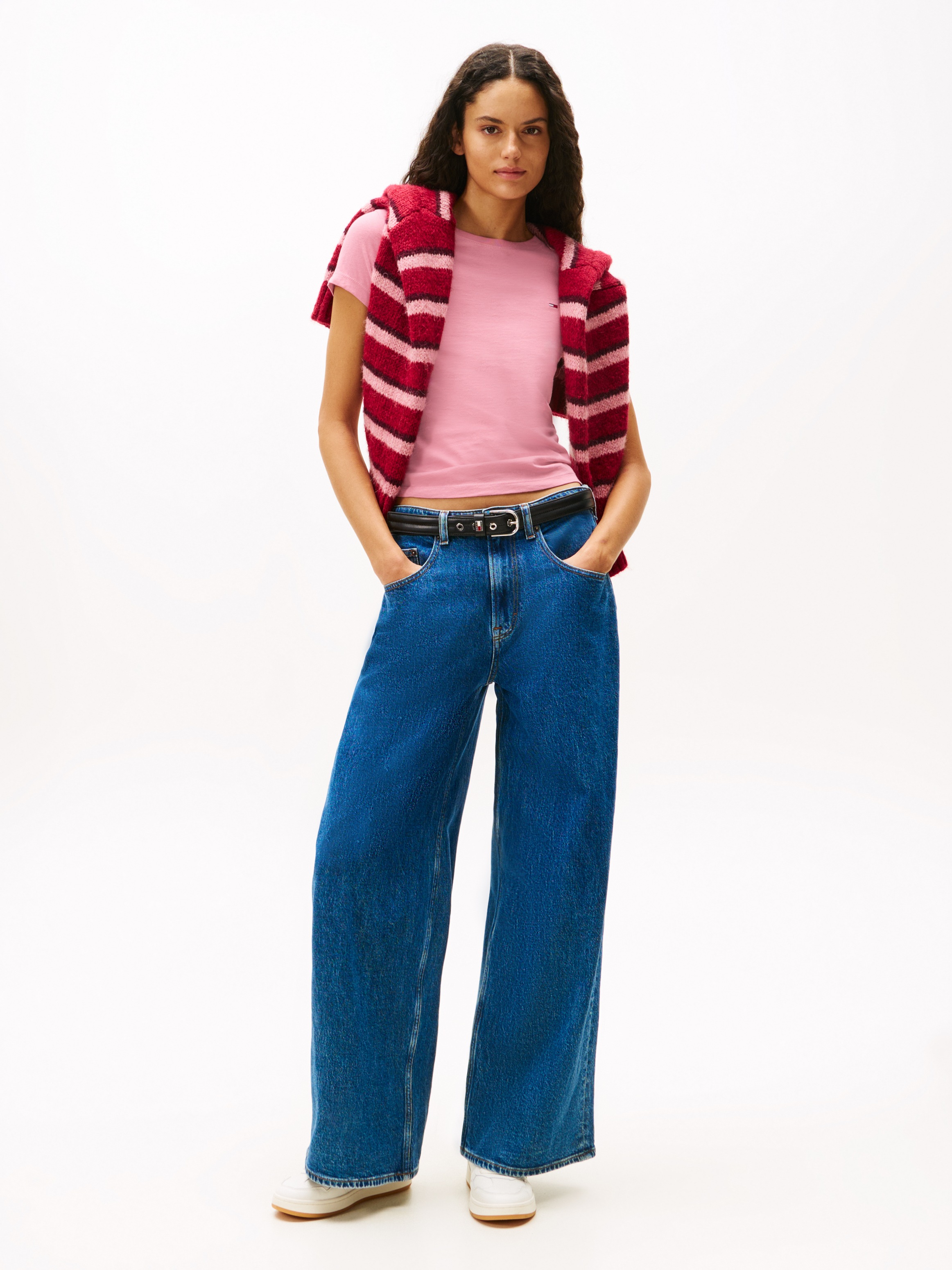 Tommy Jeans T-Shirt »TJW 2PACK C-NECK TEE« Packung, 2er, 2 Stk. mit Logo-Stickerei