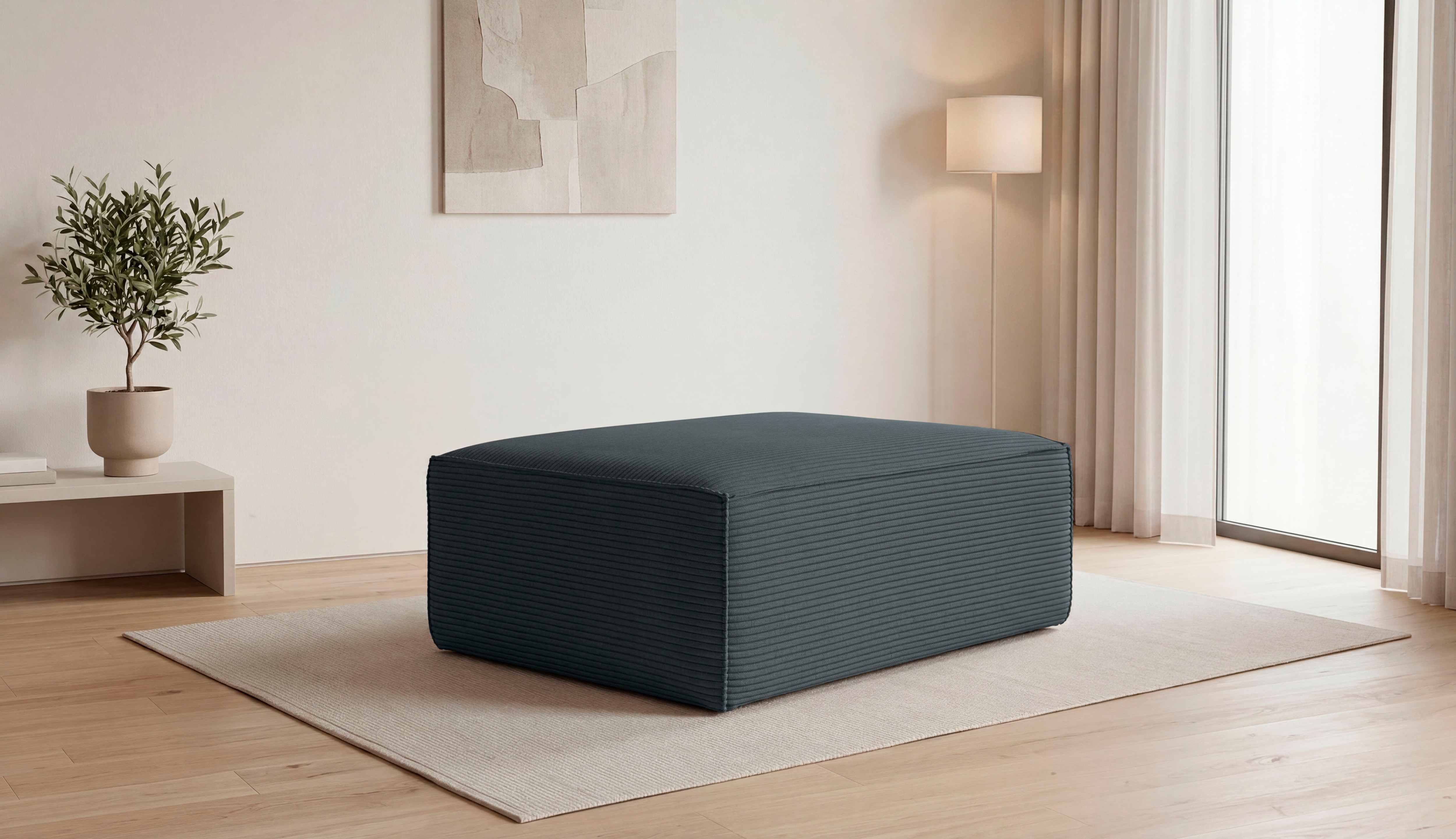 OTTO home Polsterhocker "Clayton Breite 103 cm" in einem trendigen Cord-Bezug