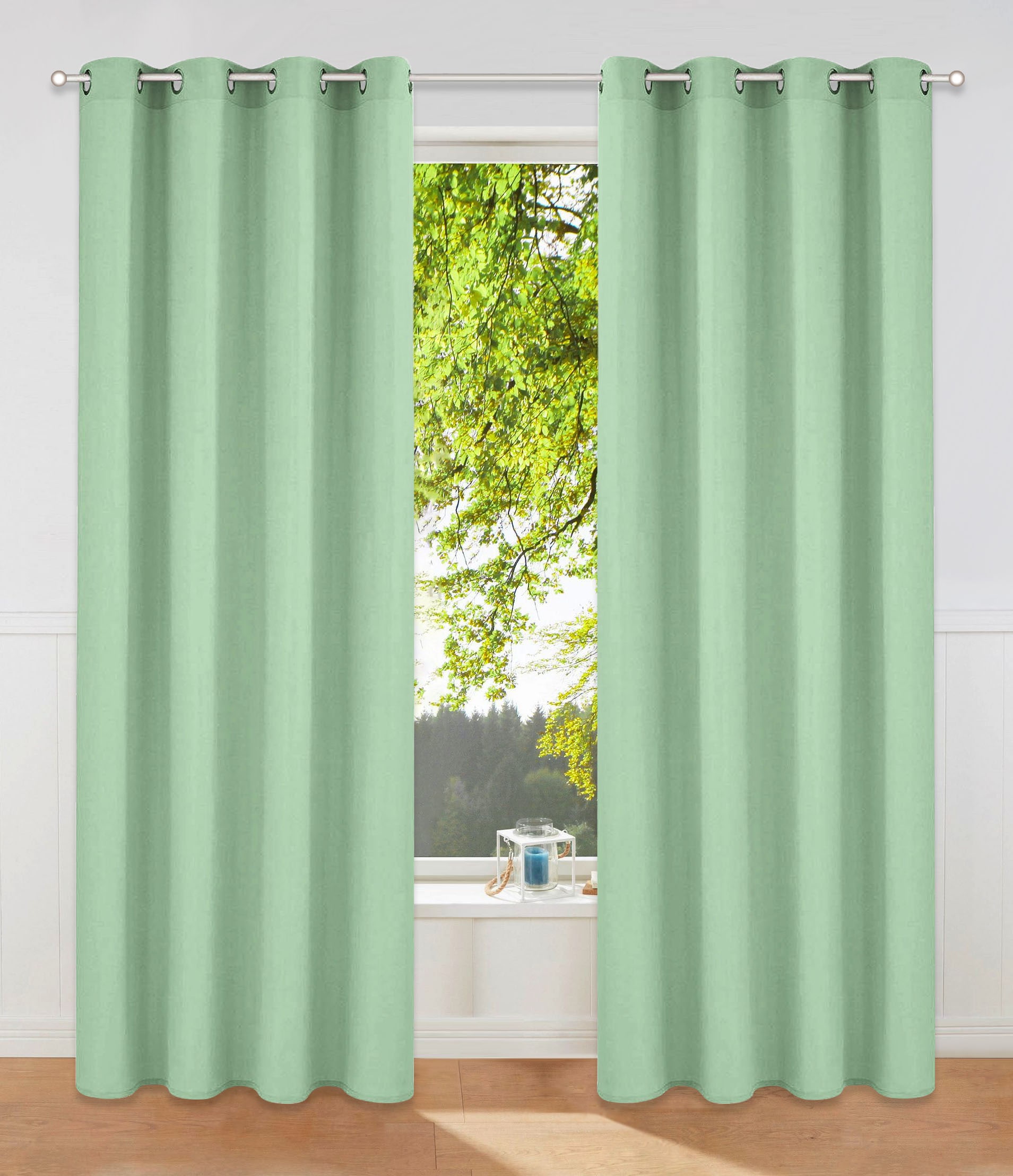 OTTO home Vorhang "Parry" Ösen 2 Stk. tlg. 2-er Set, blickdicht, monochrom, günstig online kaufen