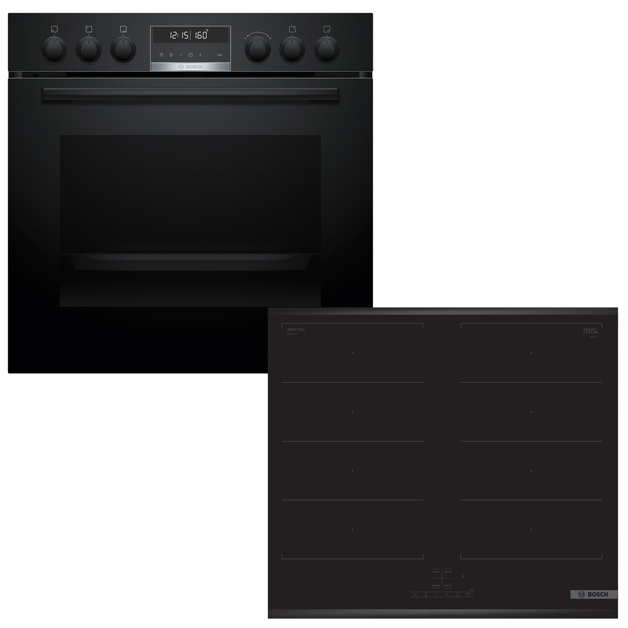 BOSCH Induktions Herd-Set "HND679LS62", schwarz, Herdsets