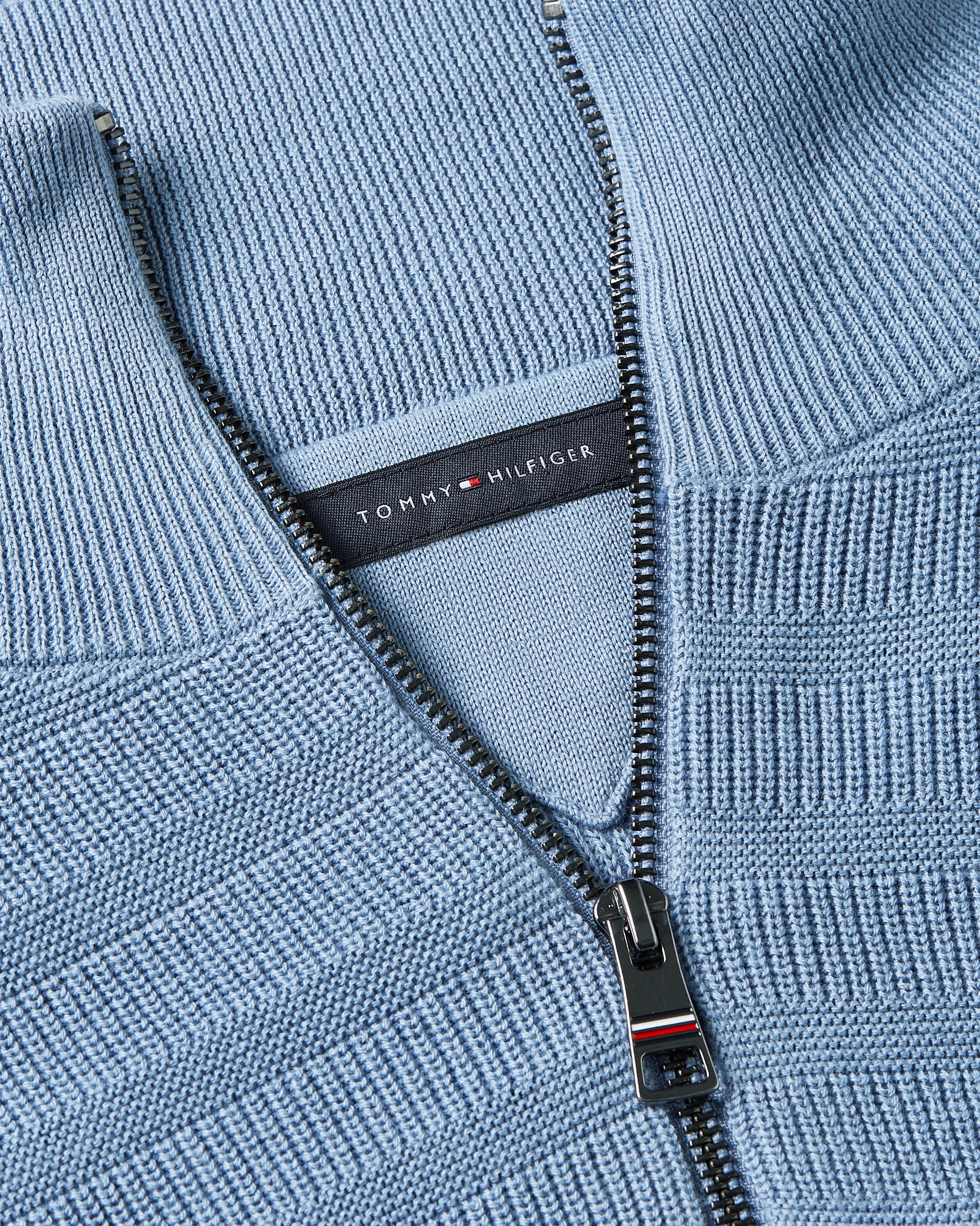 Tommy Hilfiger Troyer »STRIPE STRUCTURE ZIP MOCK«, mit modischer Struktur