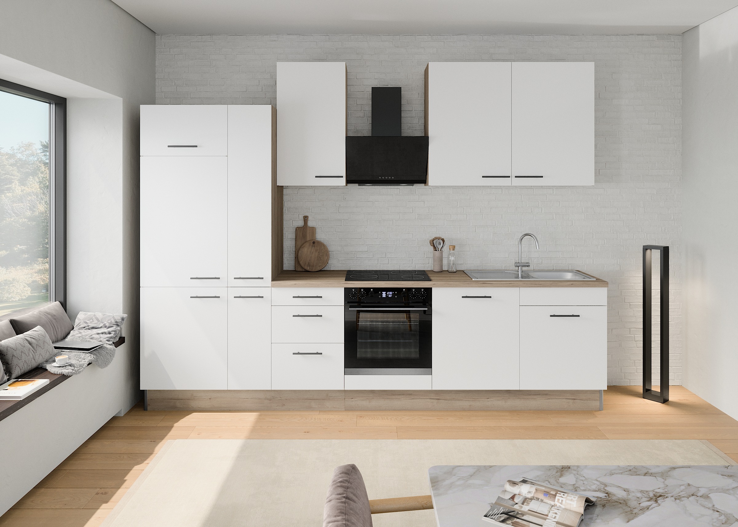 OPTIFIT Küchenzeile "Fiona" Breite 320 cm, mit Hanseatic-E-Geräten,in Premi günstig online kaufen