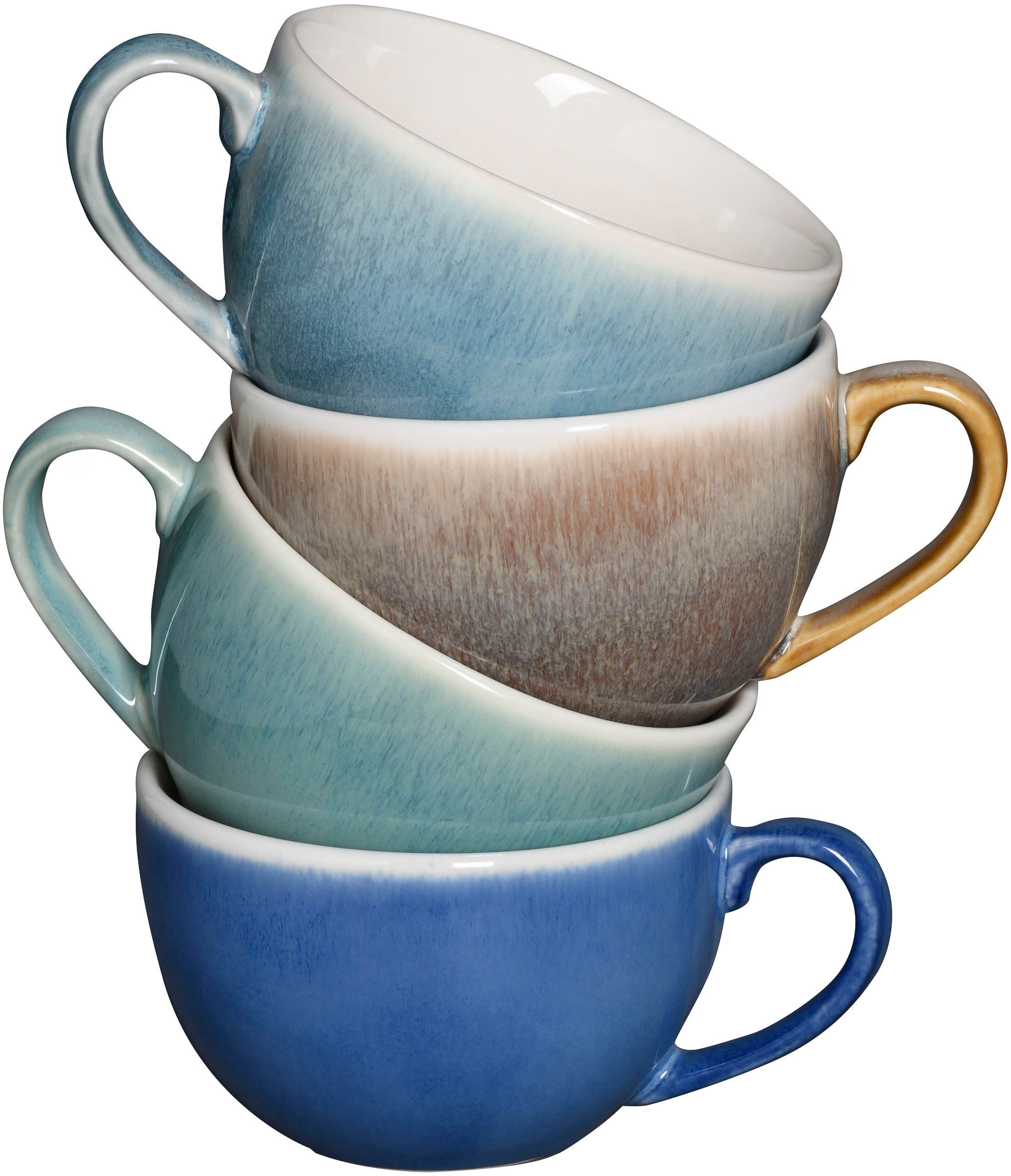 CreaTable Cappuccinotasse "Caldera Mix, Cappuccino-Set, 8-tlg." Reaktivglas günstig online kaufen