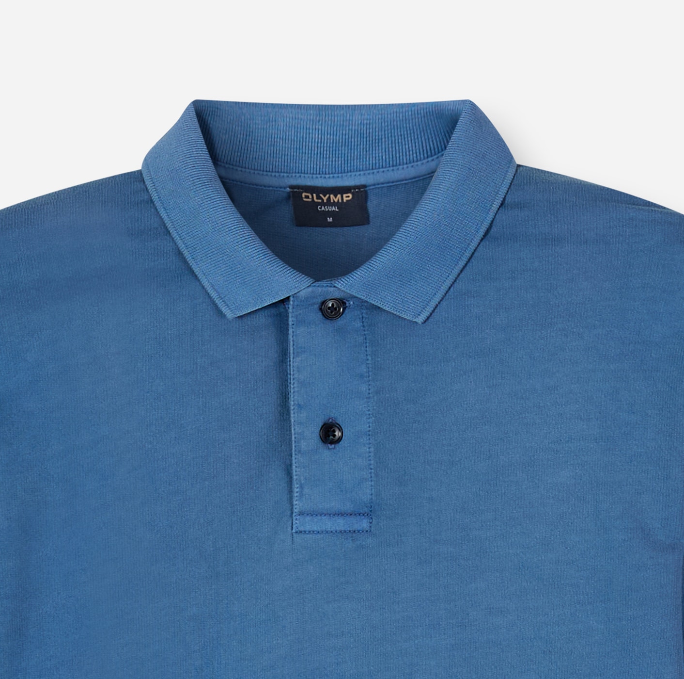 OLYMP Langarm-Poloshirt regular fit, basic, formbeständig