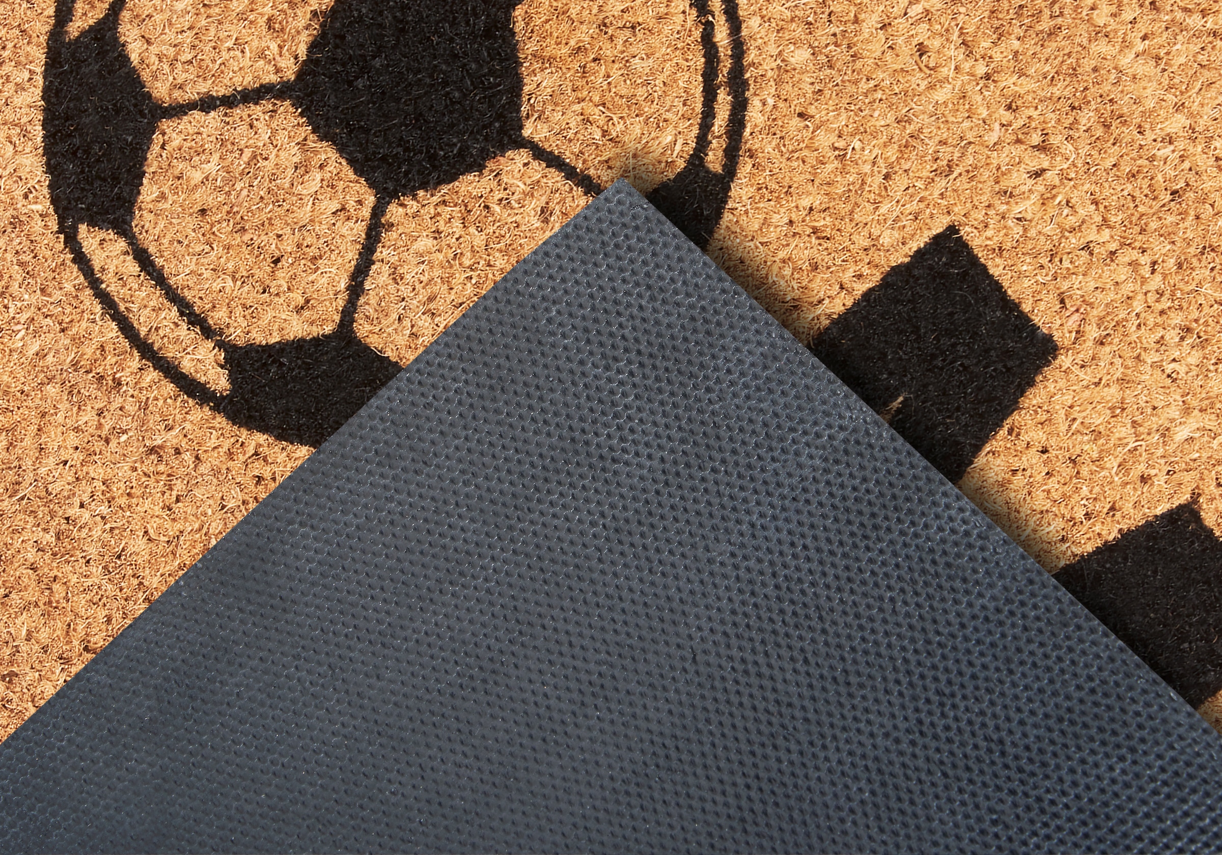 HANSE Home Fußmatte »Kokos Soccer«, rechteckig, Rutschfest, | Outdoor, Innen, Home Kokos, Schmutzfangmatte, Kokosmatte, BAUR Flur