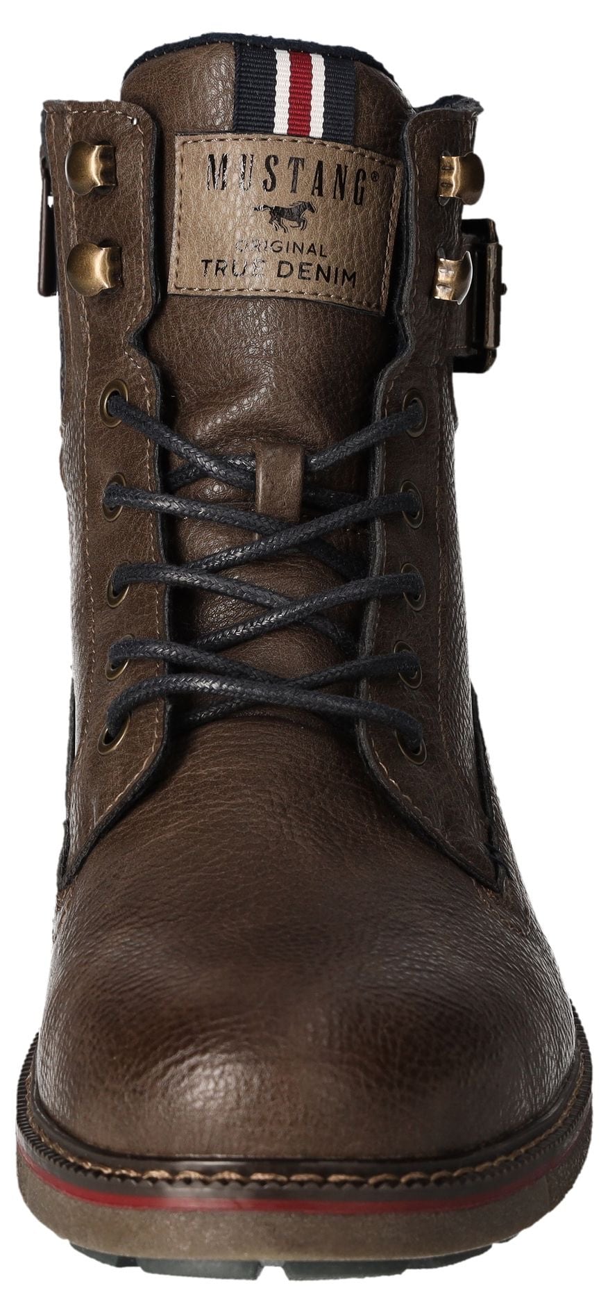 Mustang Shoes Schnürboots, Worker Boots, Herbstschuh, Stiefel mit Anziehlasche