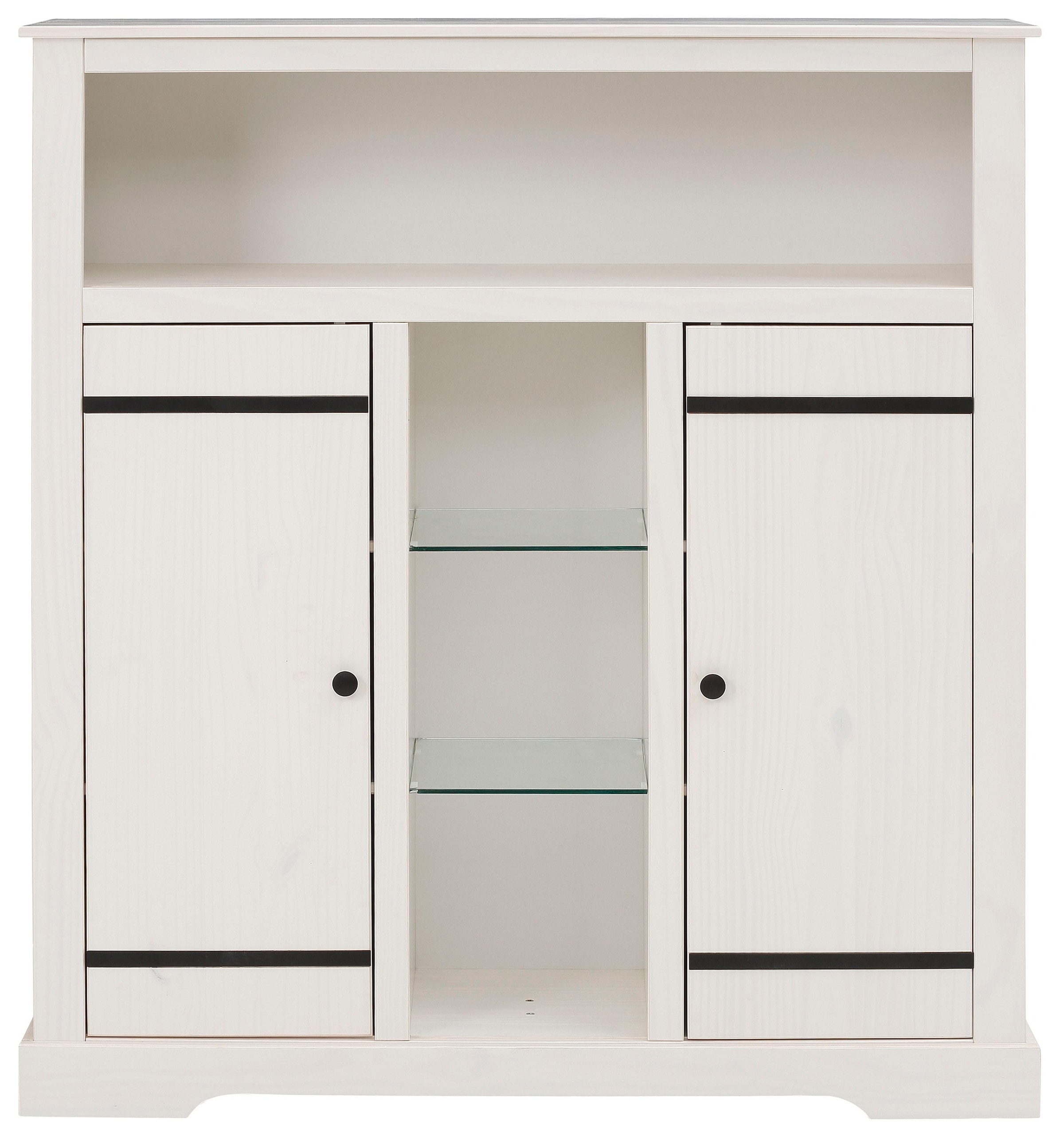 Home affaire Highboard, Stauraumschrank aus massivem Kiefernholz, Breite 120 cm