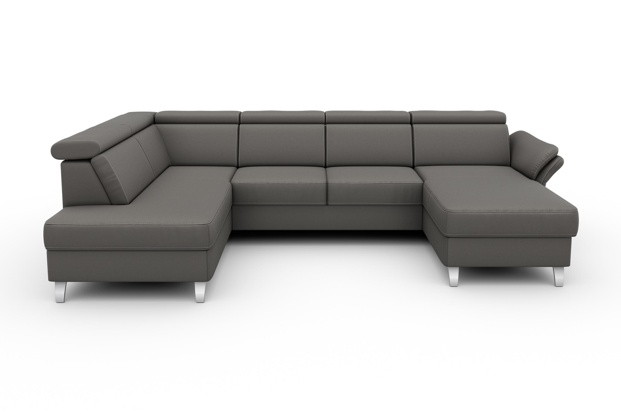 sit&more Wohnlandschaft "Vincenzo U-Form" inklusive Kopfteilverstellung, optional Schlaffunktion & Bettkasten