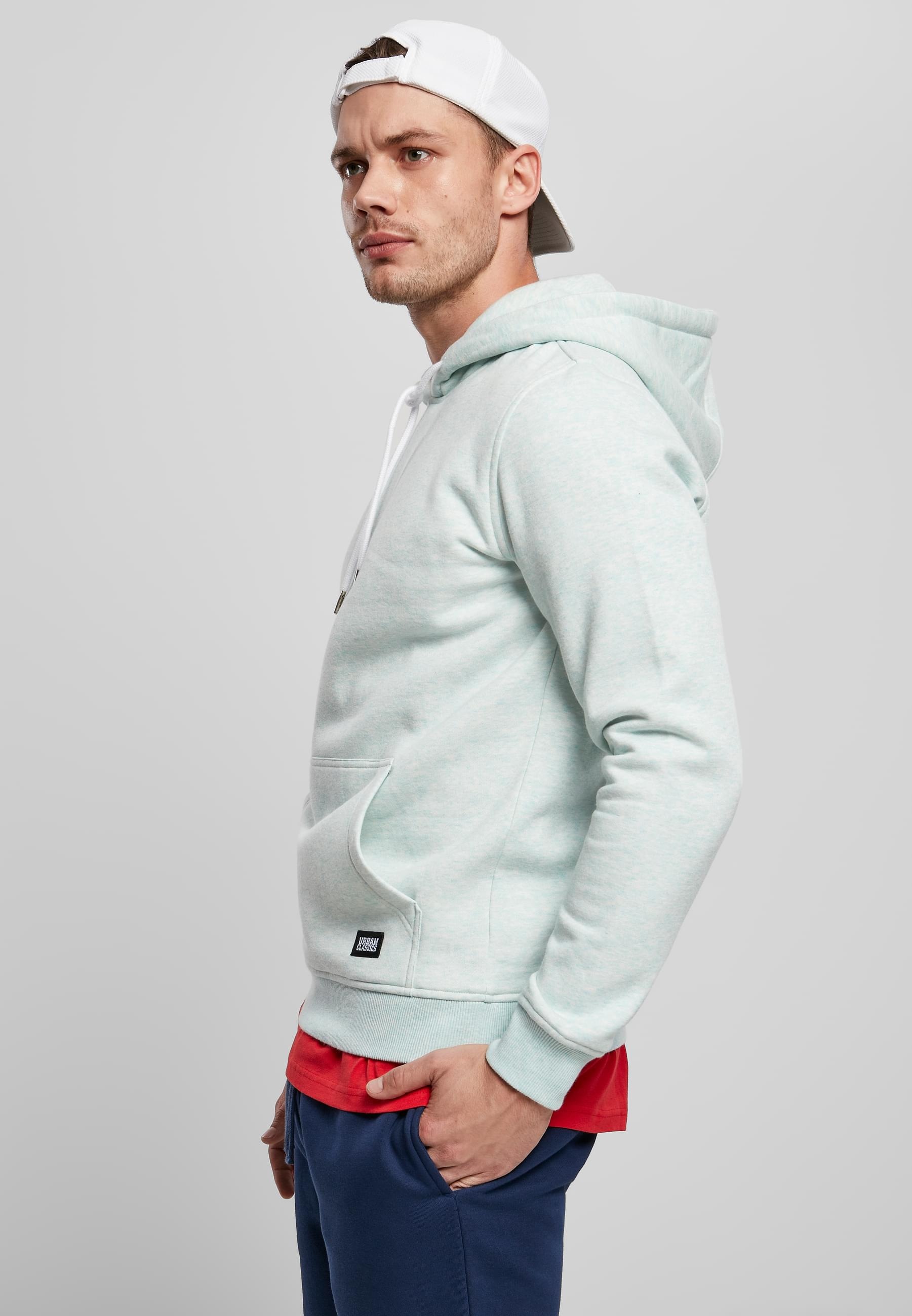 URBAN CLASSICS Sweatshirt »Urban Classics Herren Basic Melange Hoody«, (1 tlg.)
