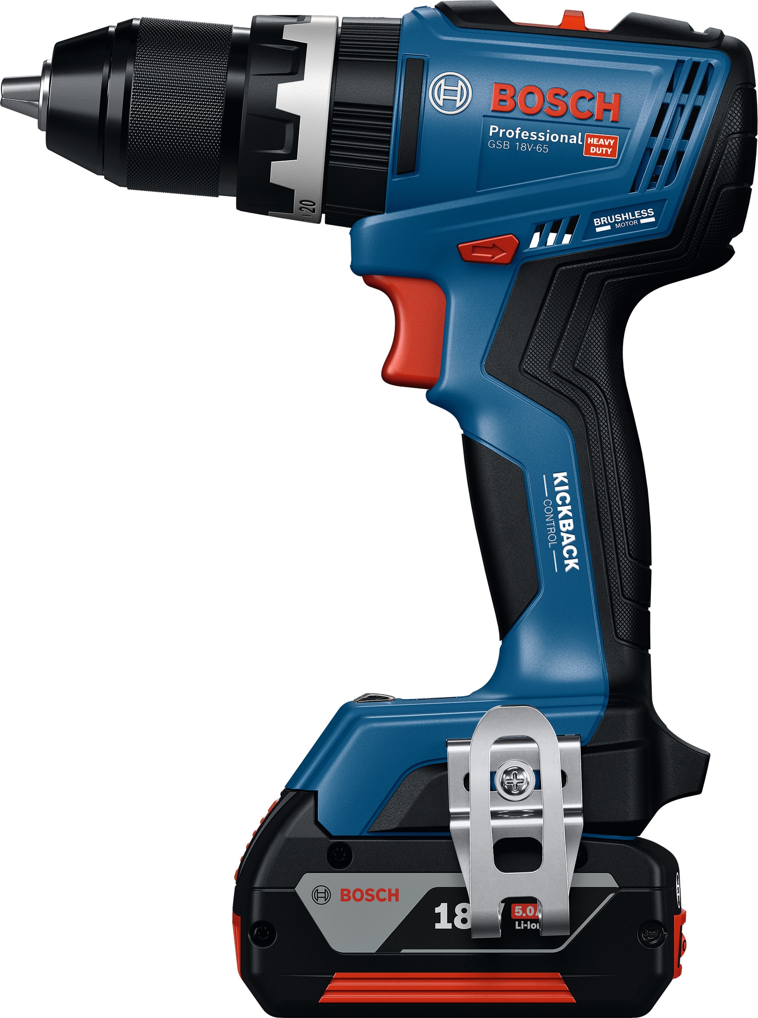 Bosch Professional Akku-Schlagbohrschrauber »»GSB 18V-65««, Inkl. 2x Akku GBA 18V 5,0Ah, in L-BOXX 136N