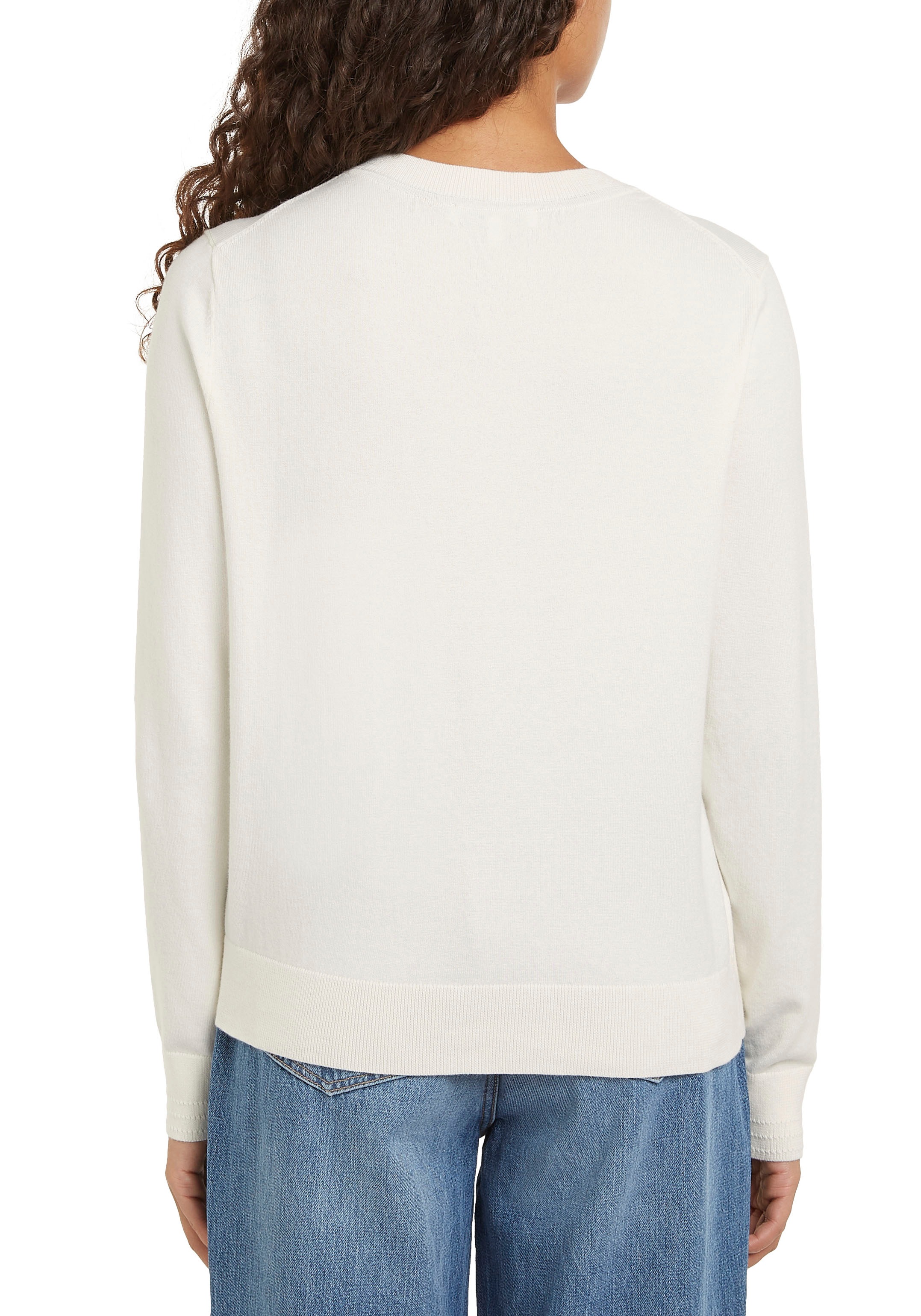 Tommy Hilfiger Cardigan "CO JERSEY STITCH CARDIGAN", mit Logostickerei günstig online kaufen