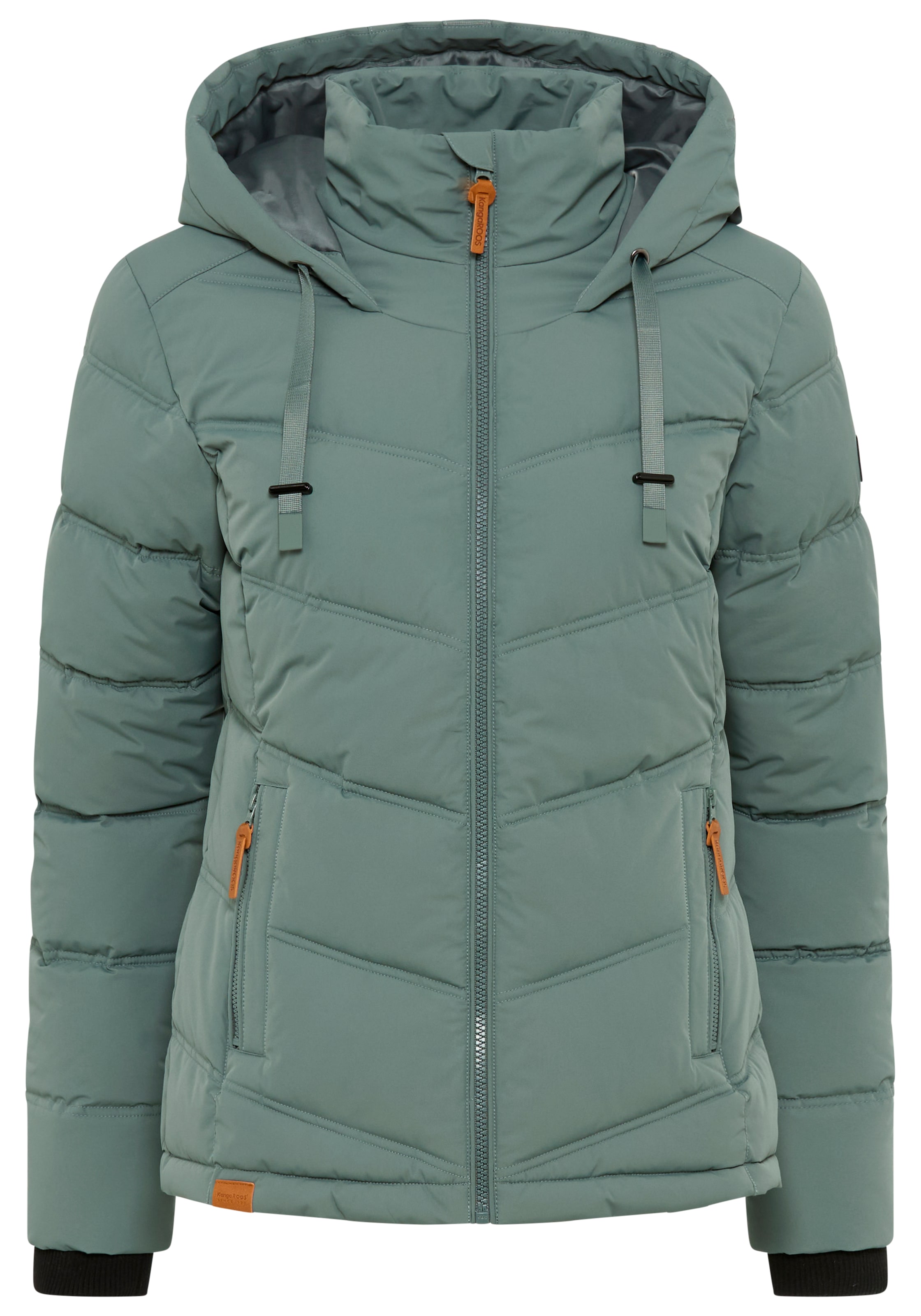 KangaROOS Winterjacke, mit Kapuze, mit Kapuze und Kordelzug, Reißverschlusstaschen und Innentasche