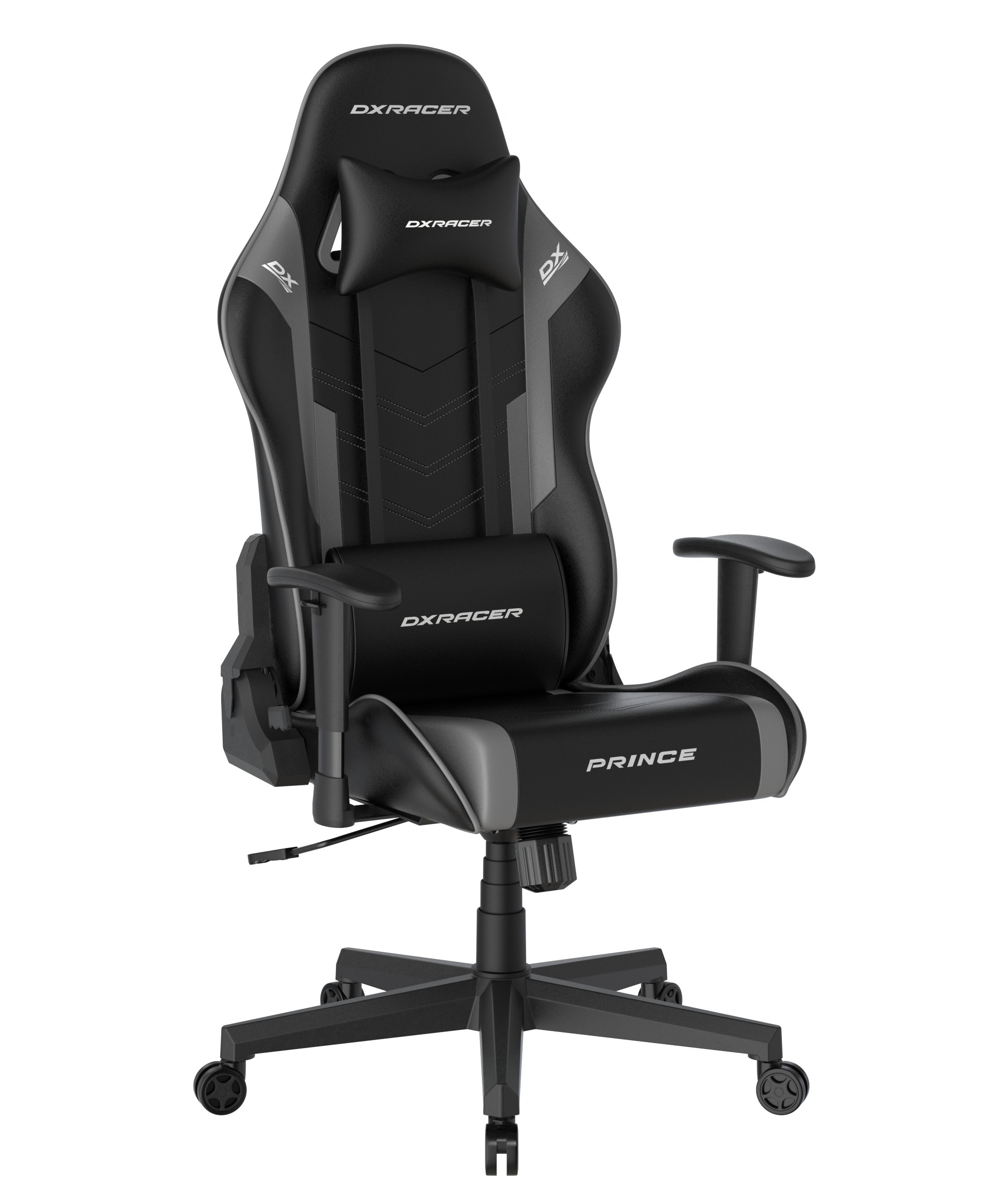 DXRacer Gaming-Stuhl »Prince Gaming Chair Regular L, PVC, schwarz grau«