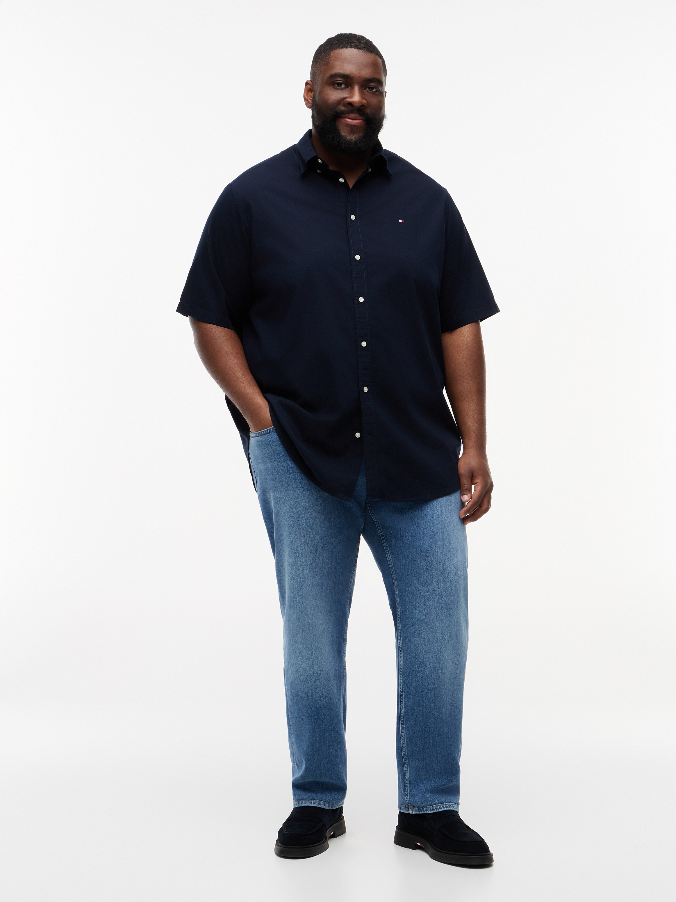 Tommy Hilfiger Big & Tall Kurzarmhemd »BT-FLEX POPLIN SOLID« Große Größen