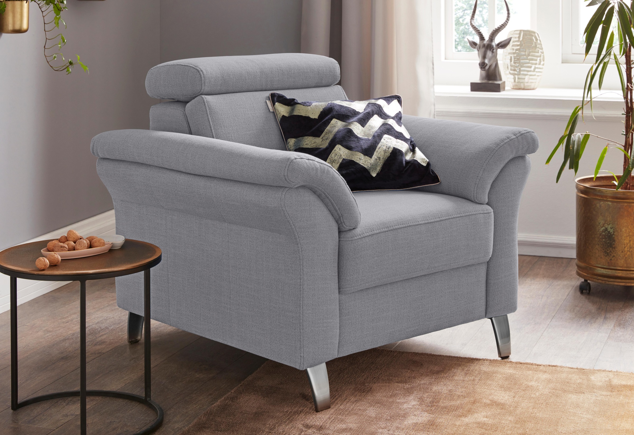sit&more Sessel »Arngast«, inklusive Federkern und Kopfteilverstellung