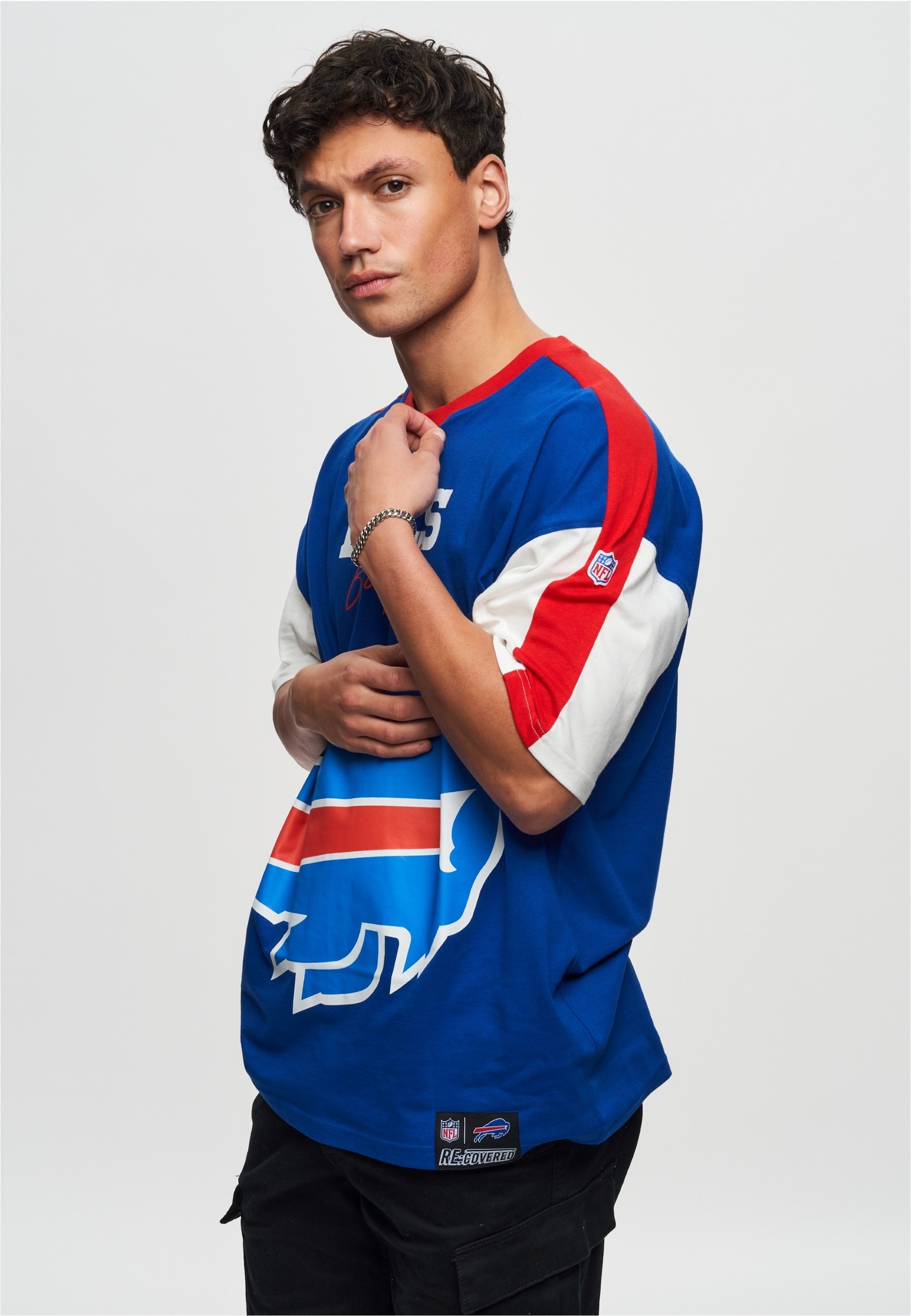 Recovered T-Shirt »NFL Bills Buffalo Cut and Sew Oversized«, (1 tlg.), für alle Buffalo Bills-Fans