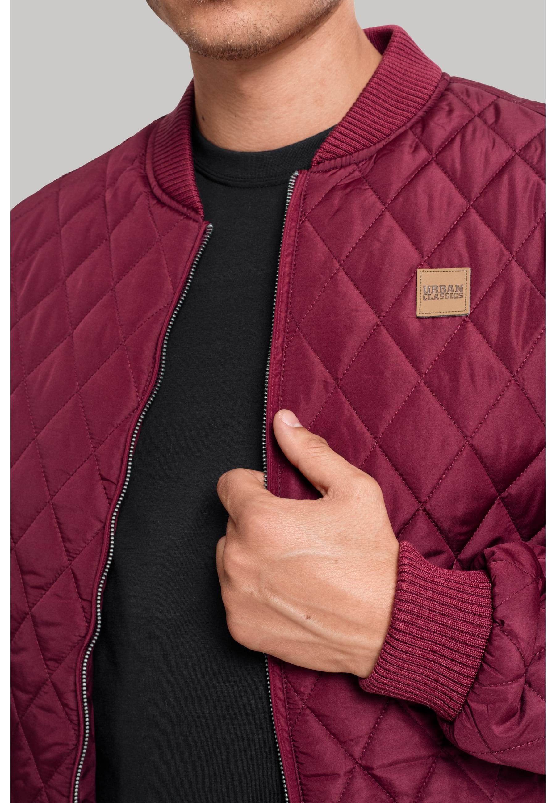 URBAN CLASSICS Allwetterjacke »Urban Classics Herren Diamond Quilt Nylon Jacket«, (1 St.), ohne Kapuze