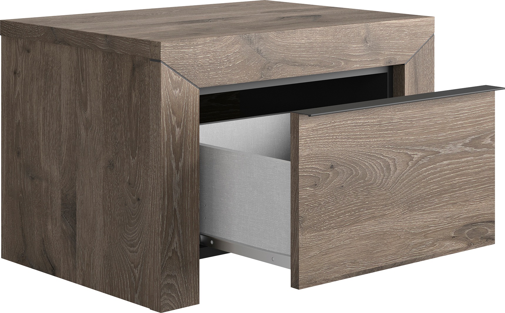 Nachttisch GAMI "Brugge", braun (eiche natur, eiche natur, eiche natur), B:57cm H:38cm T:41cm, Tische, Nachttisch, Breite 57 cm 2