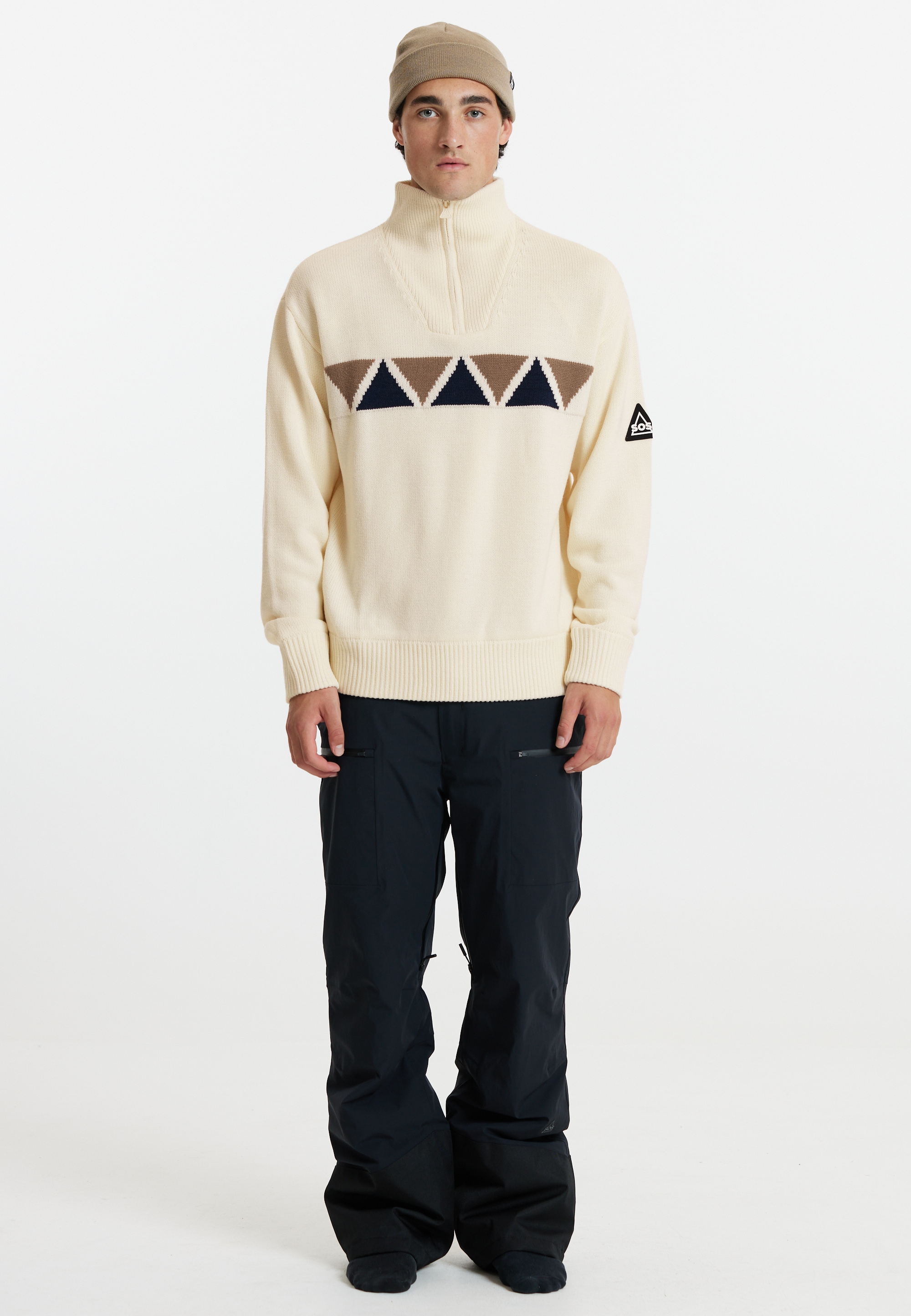 SOS Strickpullover "Aboda", mit winddichter Innenschicht günstig online kaufen