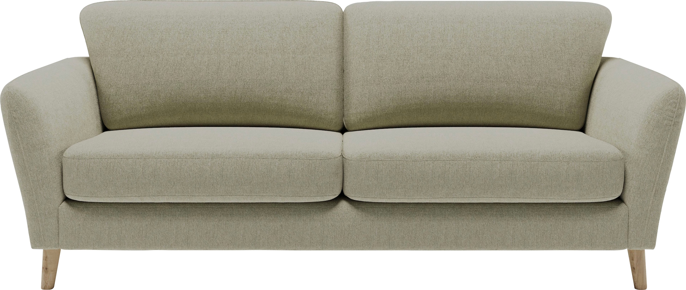 Home affaire 3-Sitzer »MARSEILLE Sofa 206 cm«, mit Massivholzbeinen aus Eiche, verschiedene Bezüge und Farbvarianten