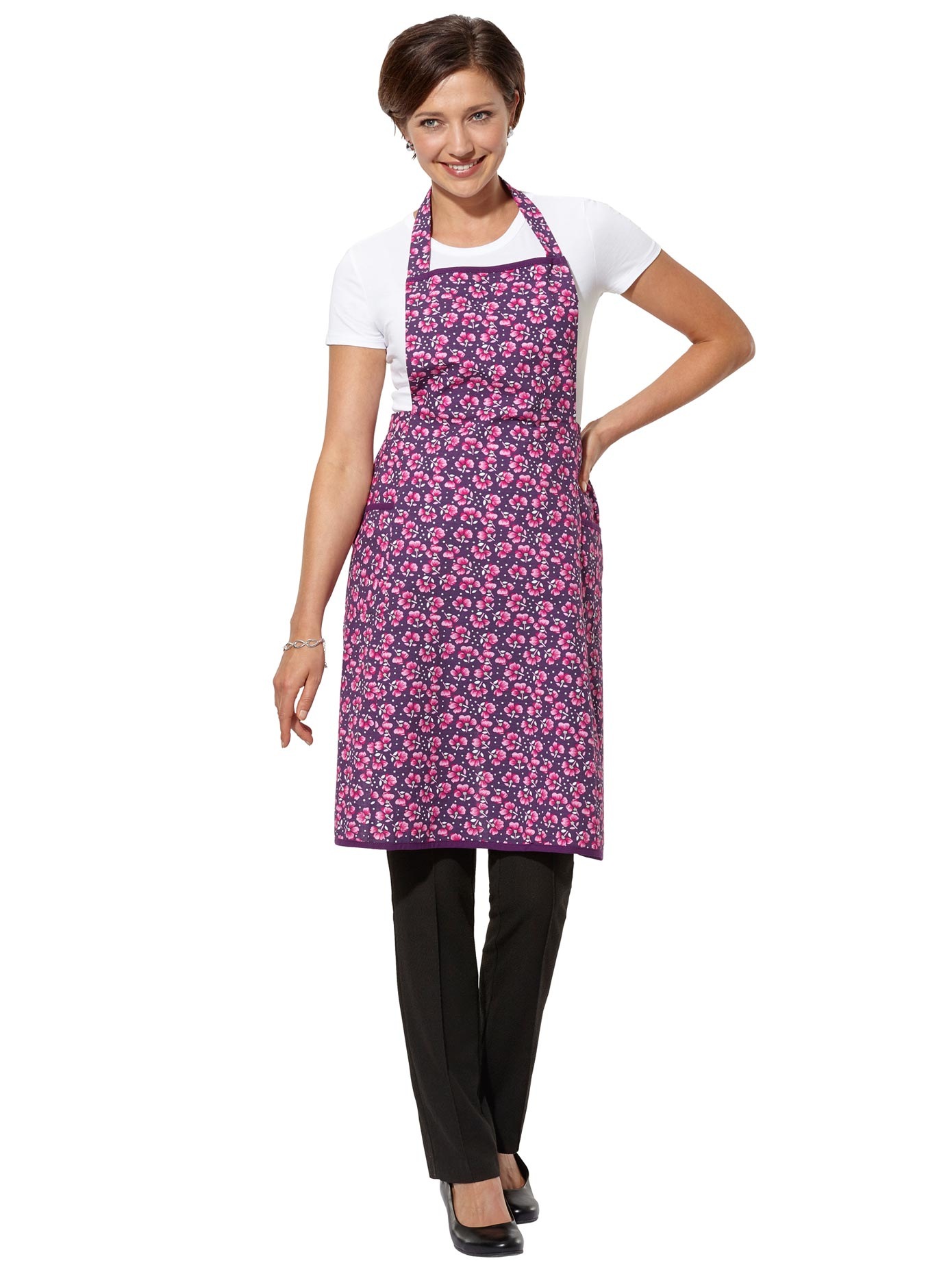 Latzschürze mit Bindebändern