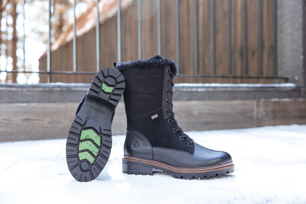 Remonte Schnürstiefel »FIBER GRIP«, Schnürboots, Winterboots, Profilsohle, wasserabweisende TEX-Membran