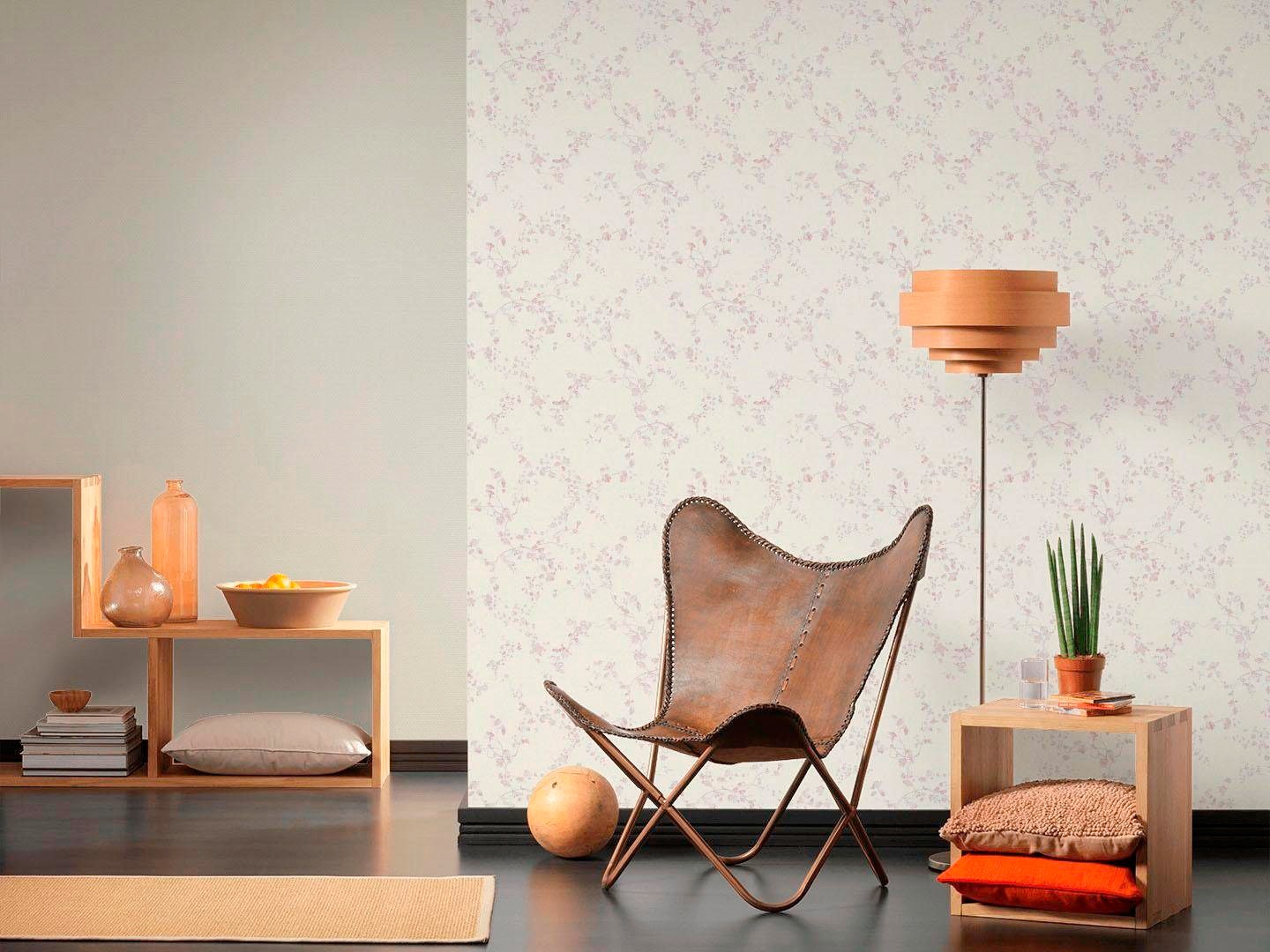 living walls Vliestapete »Metropolitan Stories Lola Paris«, uni-einfarbig-unifarben, Grafik Tapete einfarbig Tapeten Wohnzimmer Schlafzimmer Küche modern