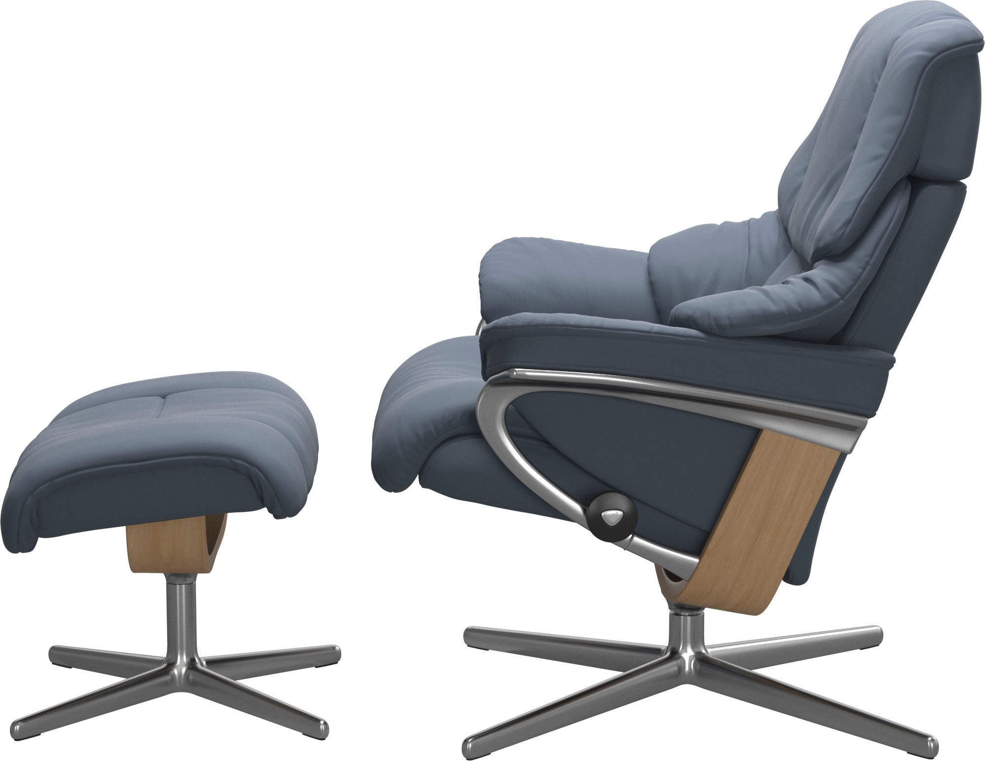 Stressless® Fußhocker »Reno«, mit Cross Base, Größe S, M & L, Holzakzent Eiche