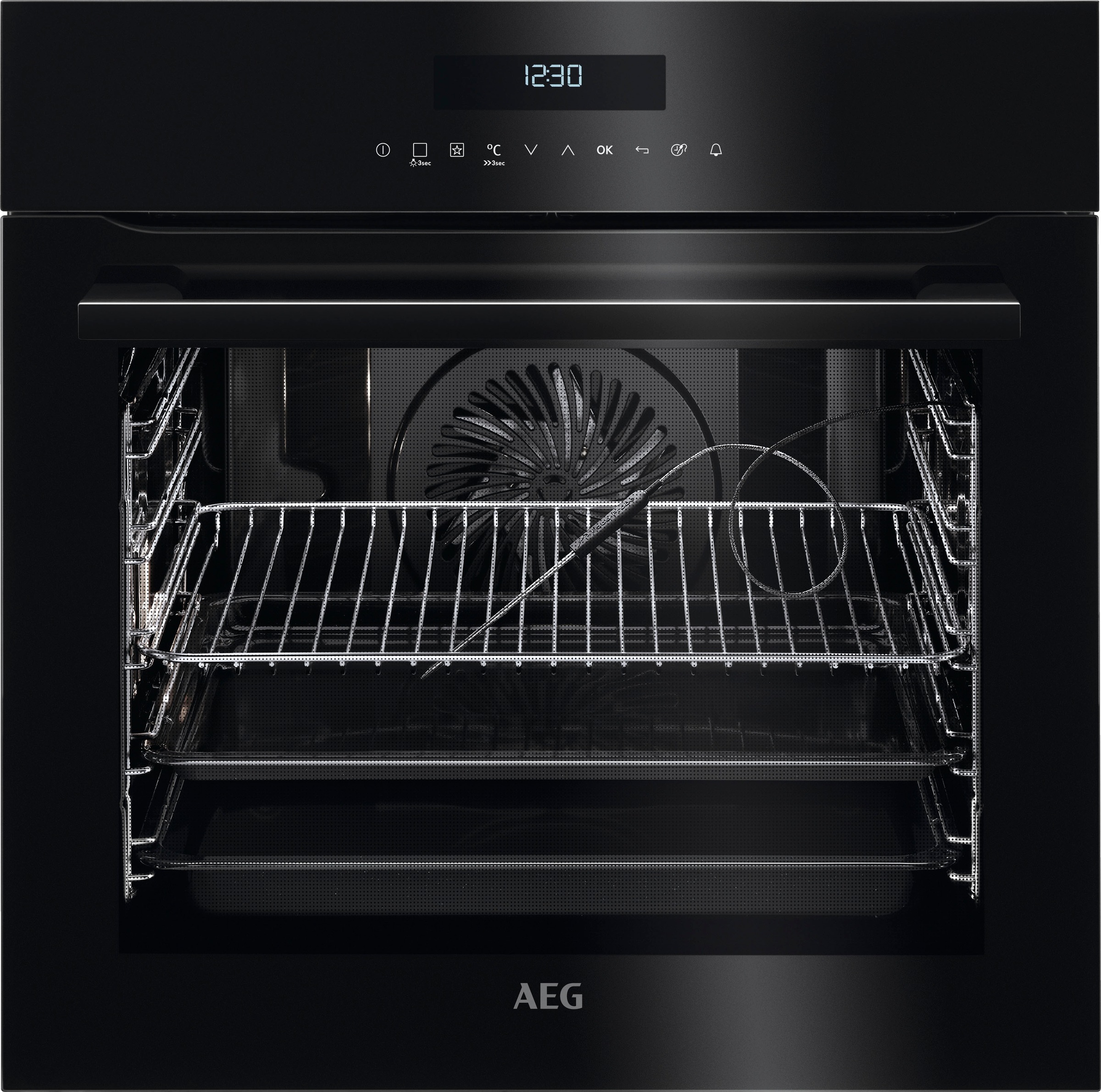 AEG Einbaubackofen 8000 »BPE742220B 944 187 753«, mit Vollauszug, Pyrolyse-Selbstreinigung