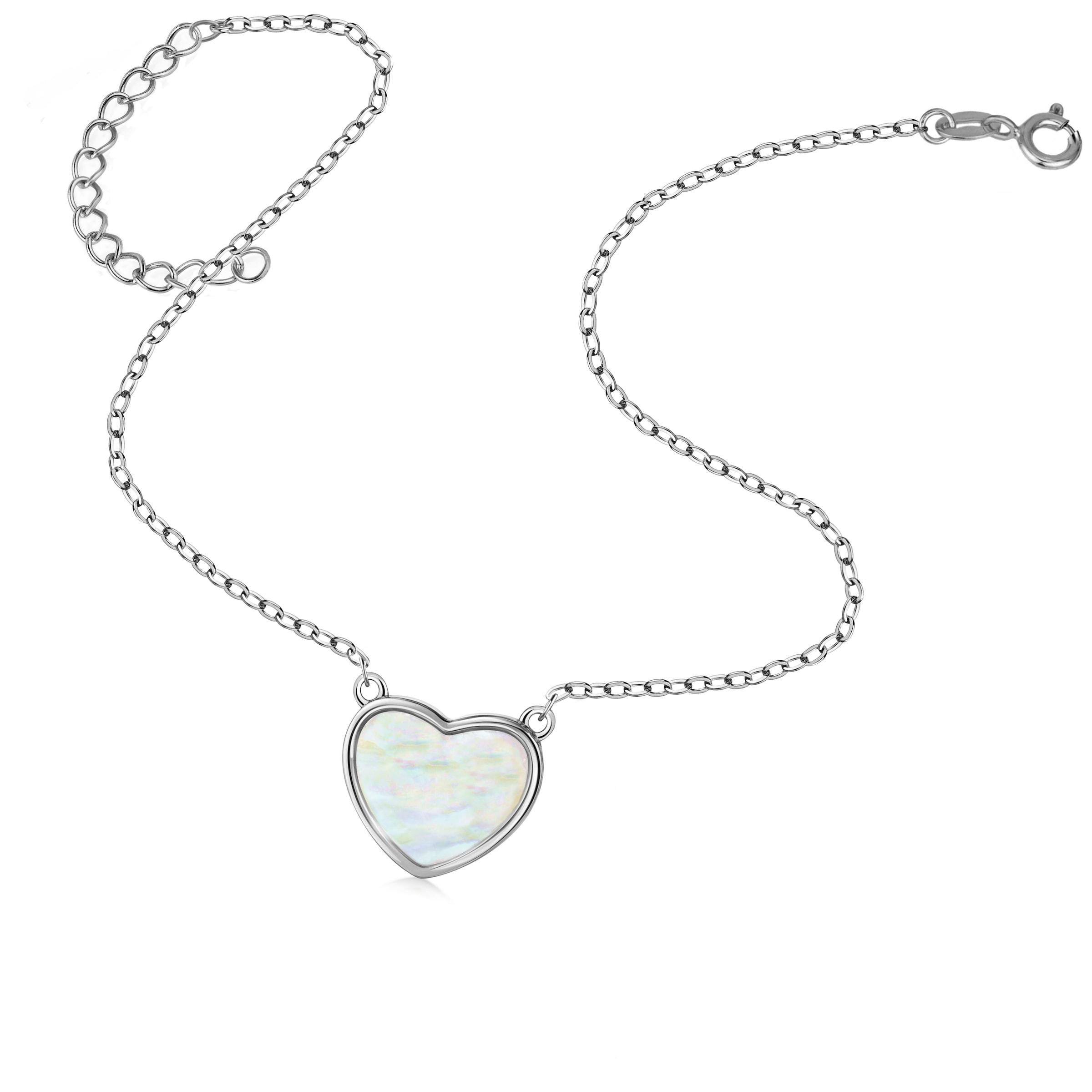 Firetti Kette mit Anhänger »Schmuck Geschenk Silber 925 Halsschmuck Herz-Design« Made in Germany - mit Perlmutt