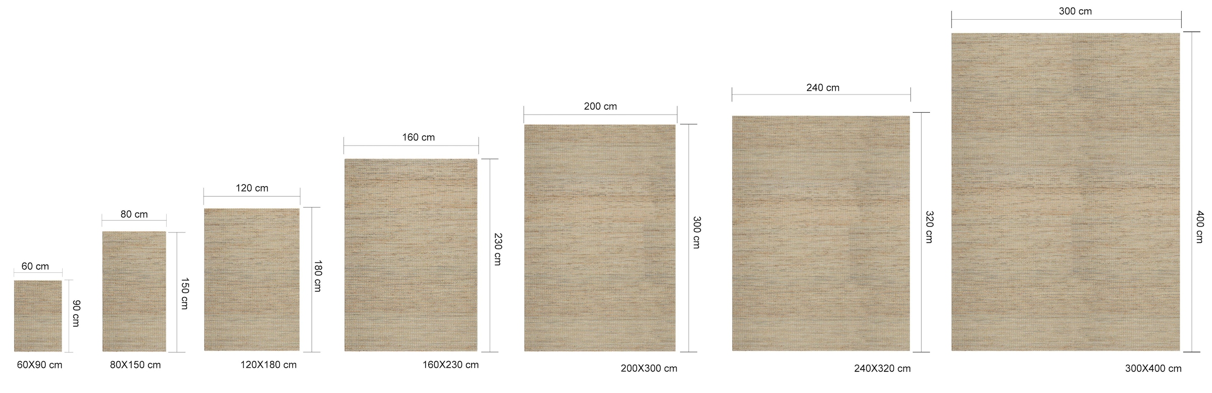 OTTO home Teppich »Jerron, Jute-Mix, Flechtoptik« rechteckig 15 mm Höhe Scandi-Stil, Strukturgewebe, Wohnzimmer, Schlafzimmer, Esszimmer