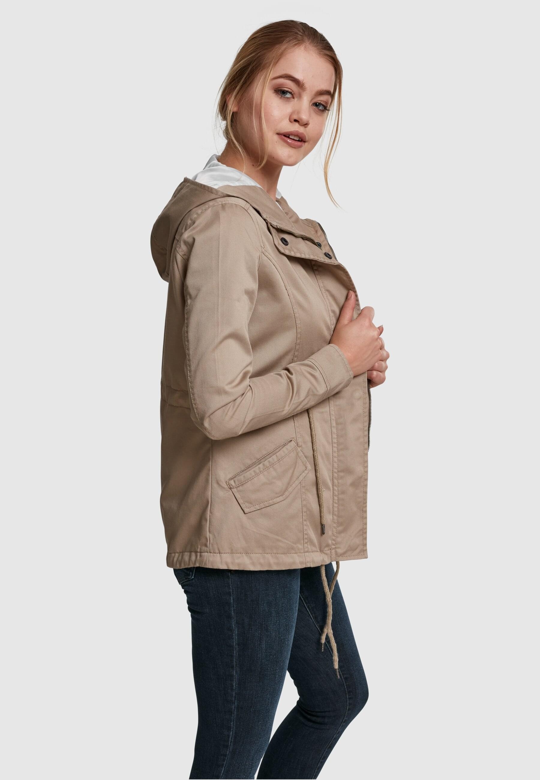 URBAN CLASSICS Winterjacke »Urban Classics Damen Ladies Basic Cotton Parka«, (1 St.), mit Kapuze