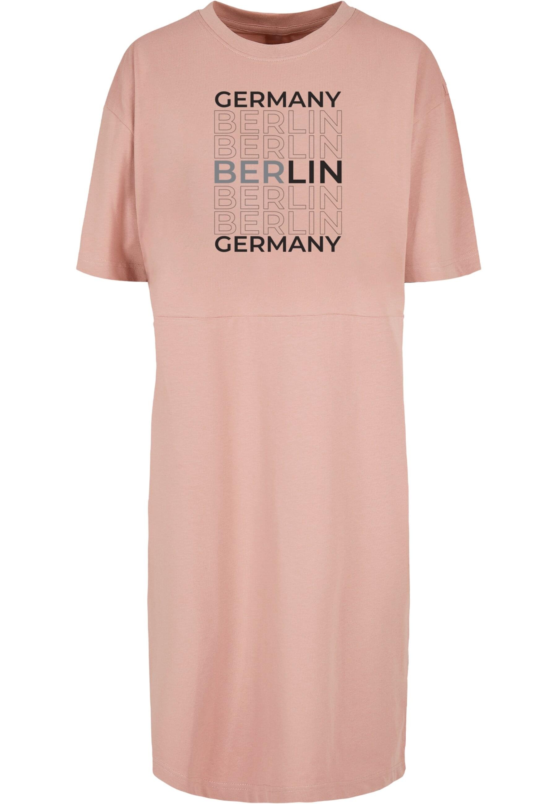 Merchcode Shirtkleid »Merchcode Damen Ladies Berlin Organic Oversized Slit Tee Dress«, (1 tlg.)