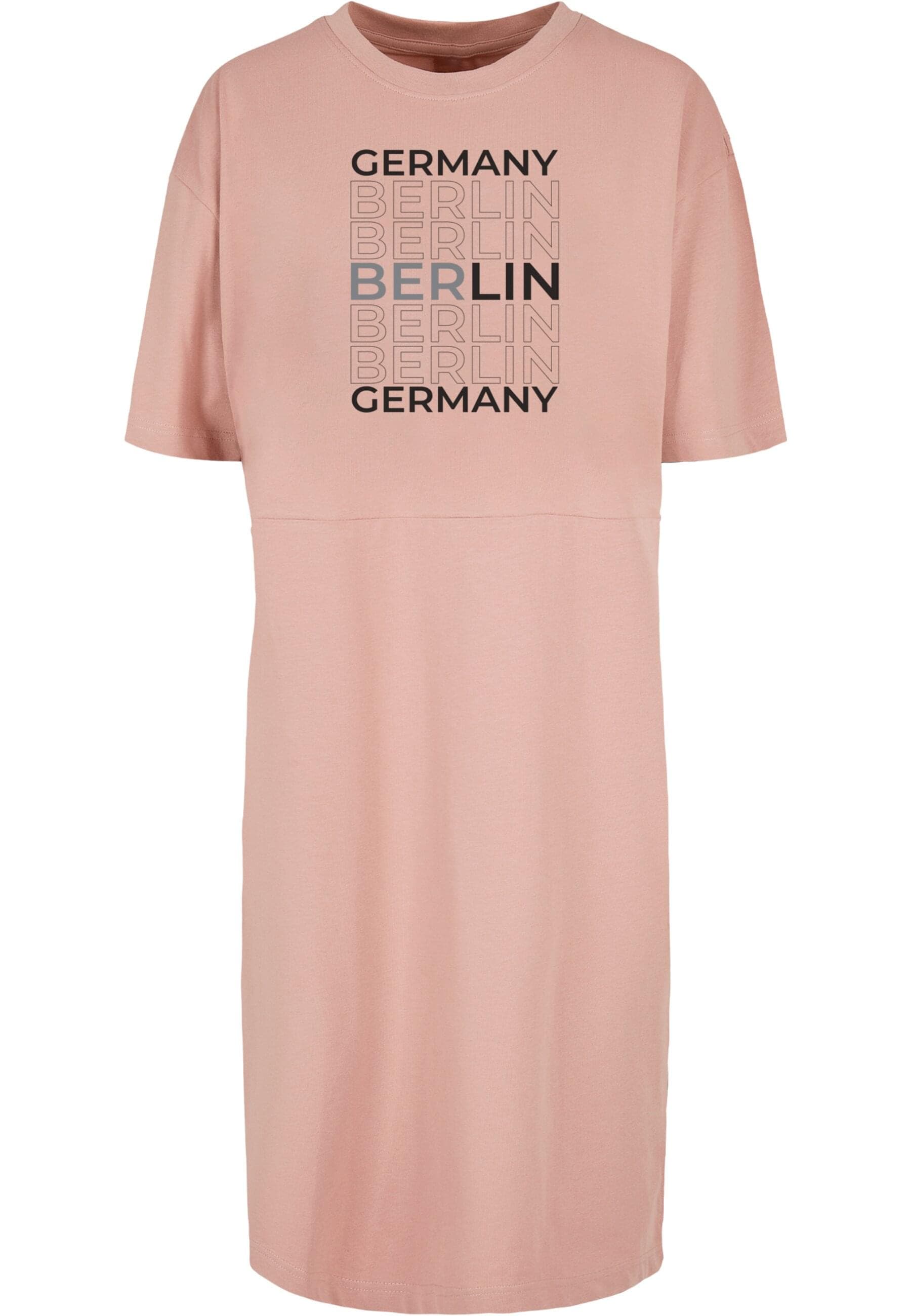 Merchcode Shirtkleid "Merchcode Damen Ladies Berlin Organic Oversized Slit Tee Dress", (1 tlg.)