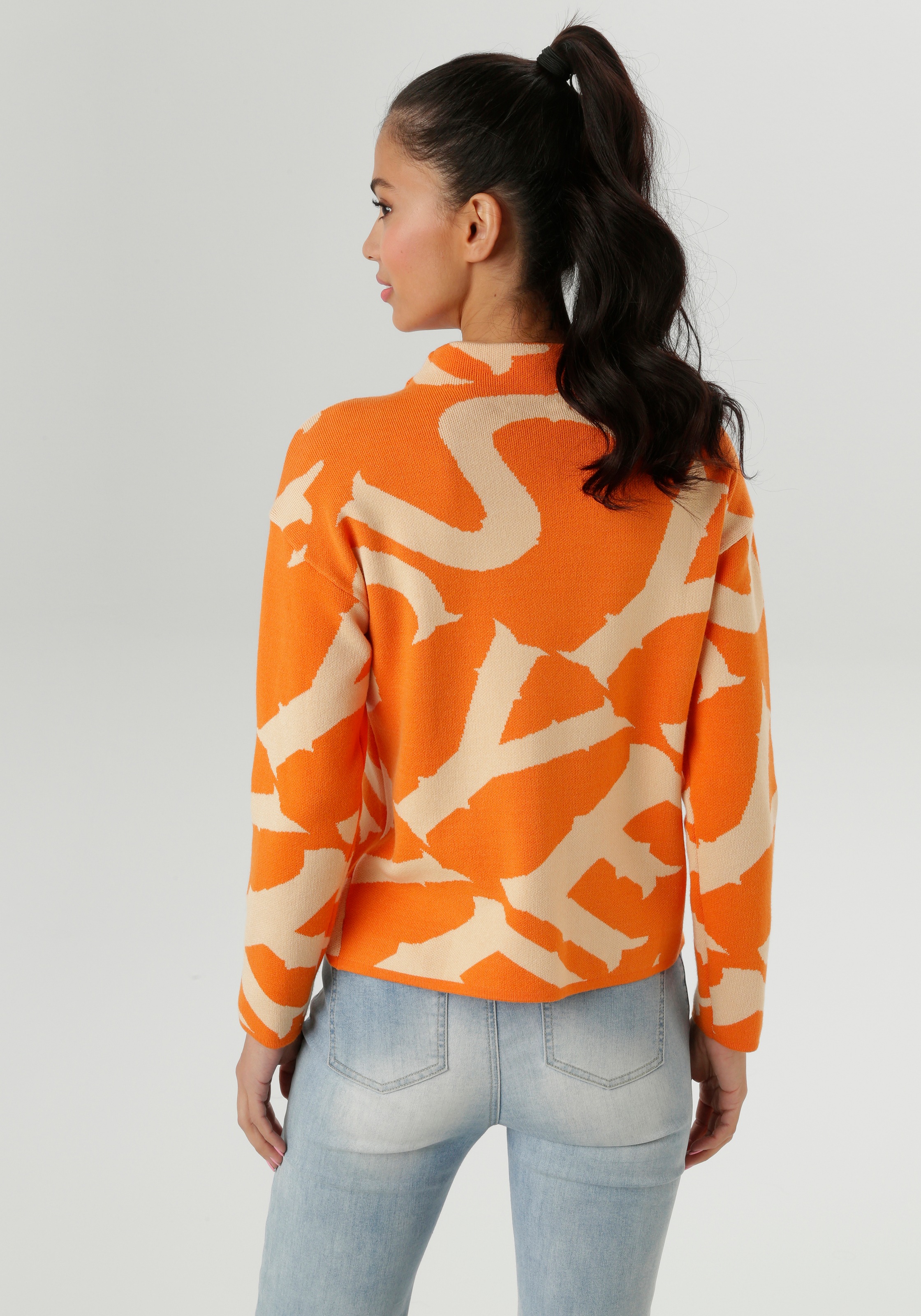 Aniston SELECTED Strickpullover, mit elegantem Jacquard-Muster - NEUE KOLLEKTION