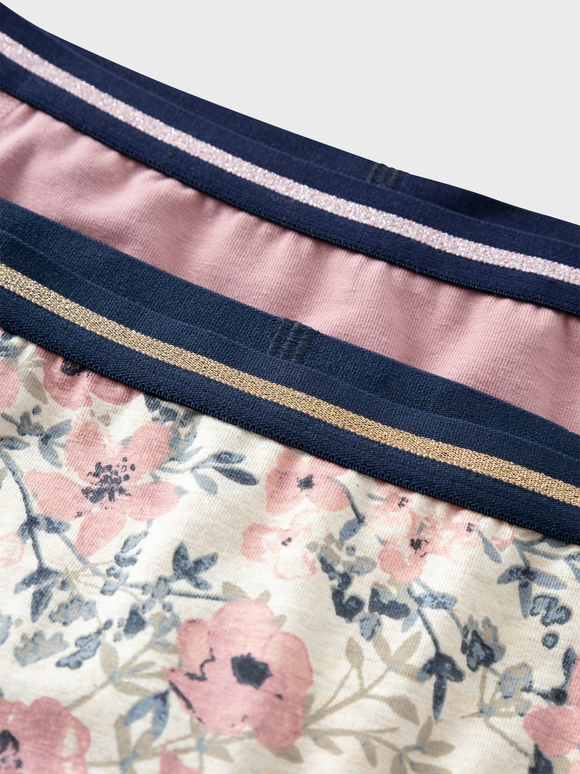 Boxershorts NAME IT "NKFHIPSTER 2P NOSTALGIA FLOWER NOOS", Mädchen, Gr. 158 (164), rosa (nostalgia rose), Jersey, Obermaterial: 95% Baumwolle, 5% Elasthan, bedruckt, eng, Unterhosen 4