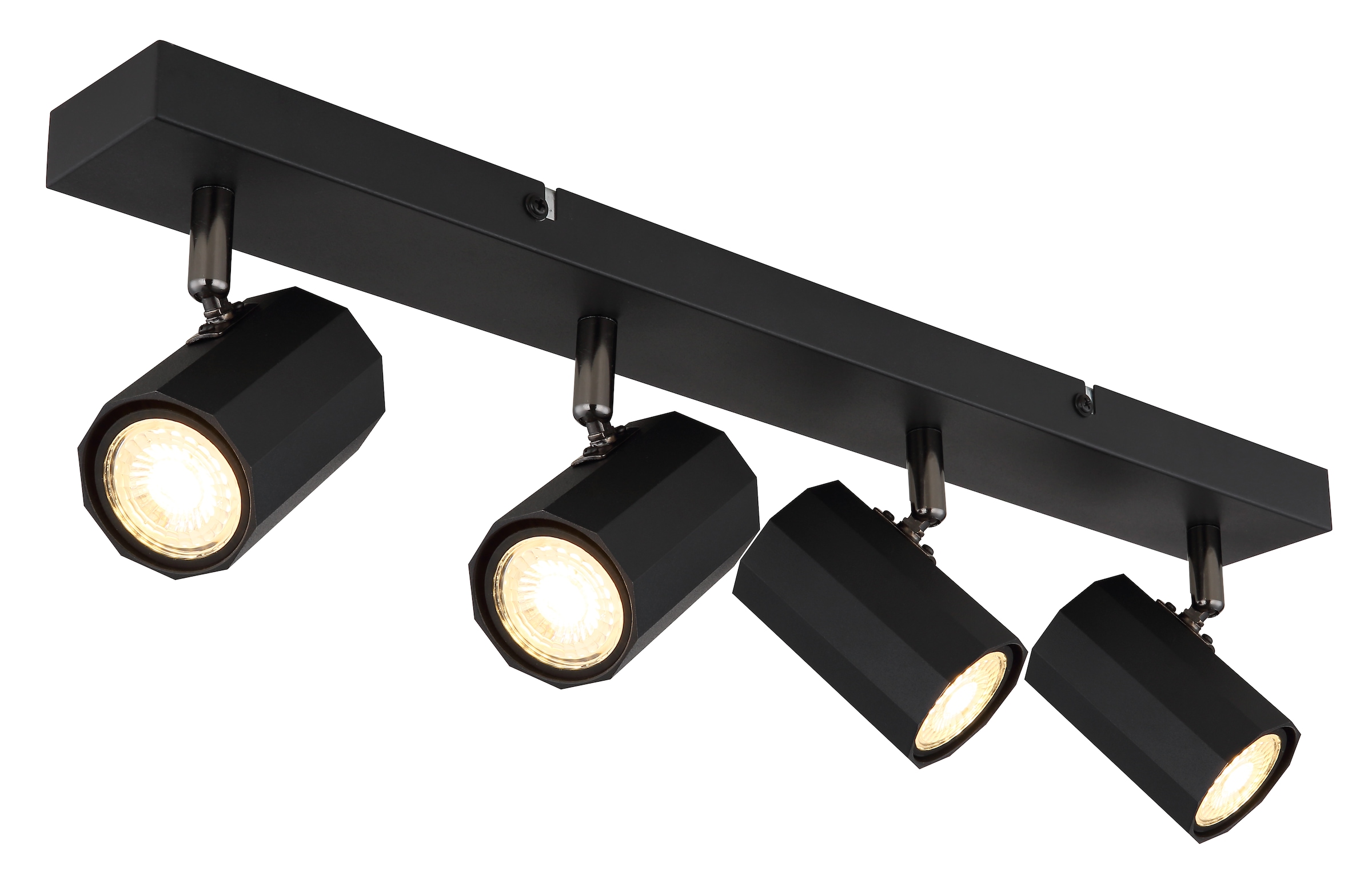 GLOBO LIGHTING Deckenstrahler »JAMES«, Leuchtmittel GU10 | ohne Leuchtmittel, Deckenspot/schwarz/Wohnzimmer/Flur/Schlafzimmer