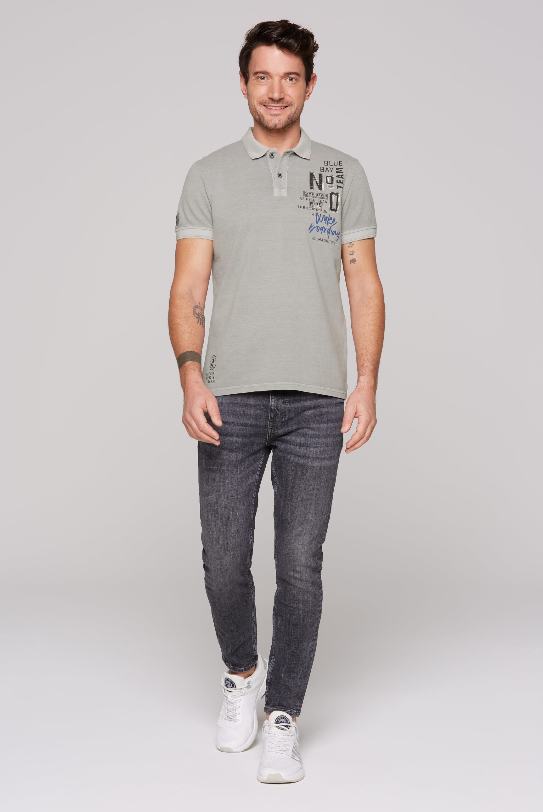 CAMP DAVID Poloshirt, aus Baumwolle